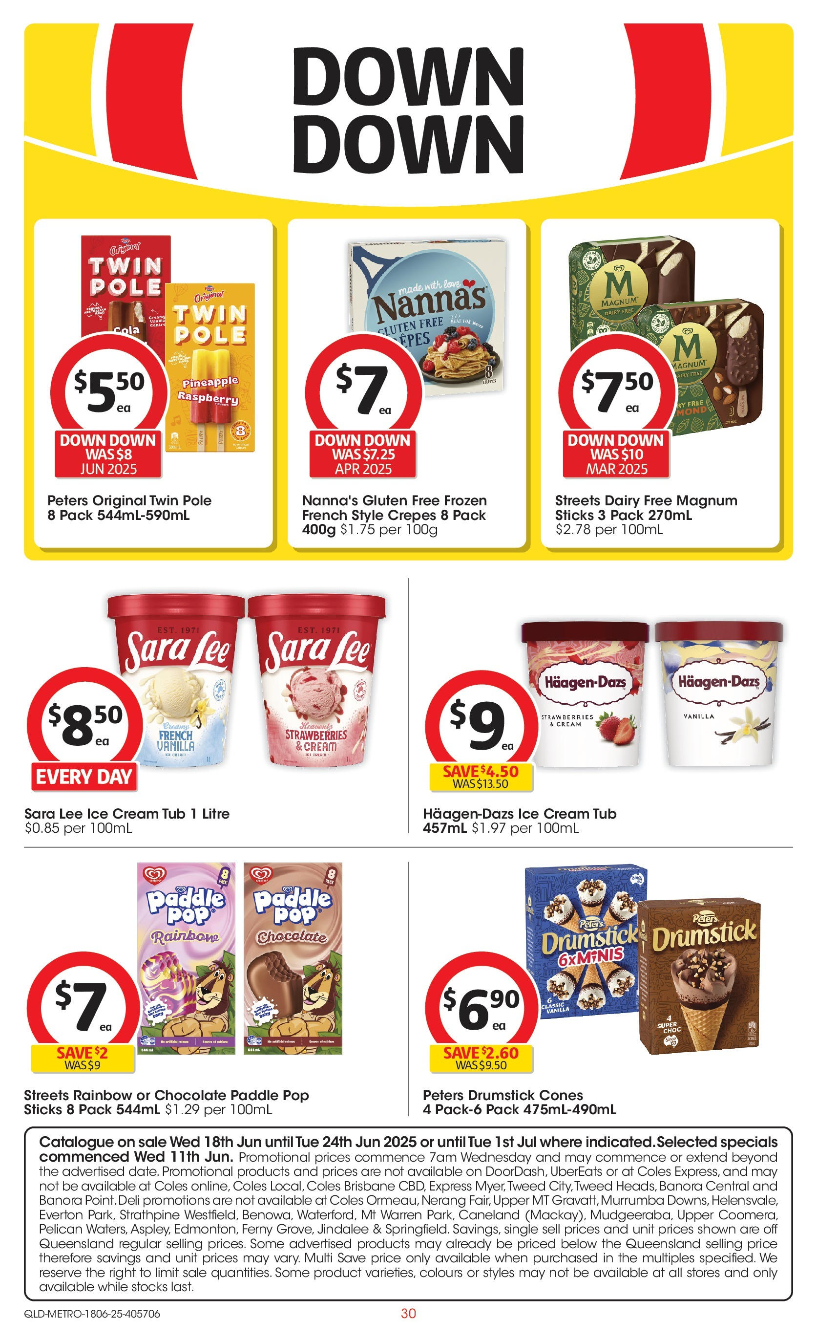 ﻿﻿Coles catalogue valid from 17/06/2025 > Online Australia | Page: 30 | Products: Cream, Raspberry, Gousse de vanille, Pétillant de Listel