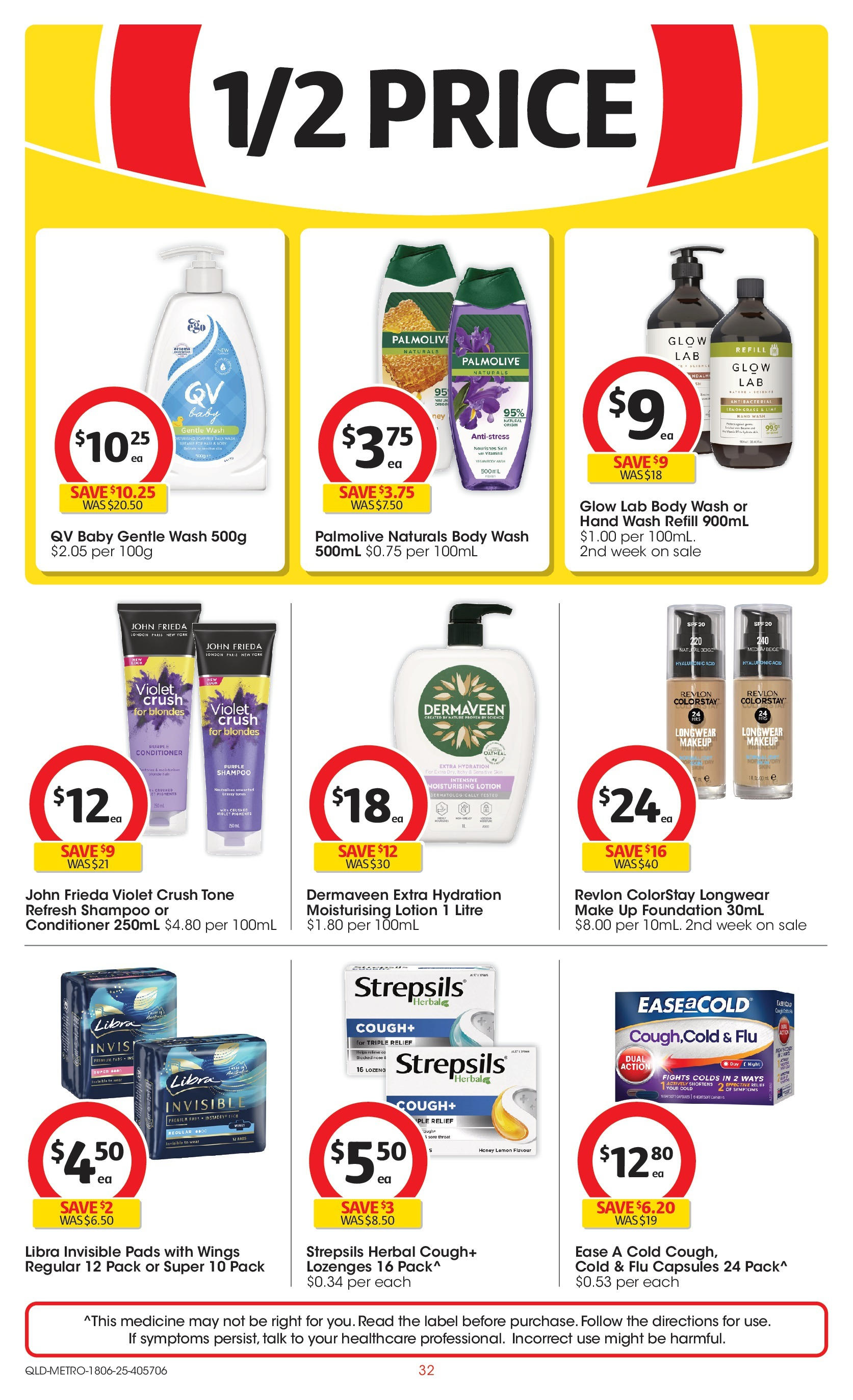 ﻿﻿Coles catalogue valid from 17/06/2025 > Online Australia | Page: 32 | Products: Shampoo, Makeup, Sucre en poudre, Hand wash