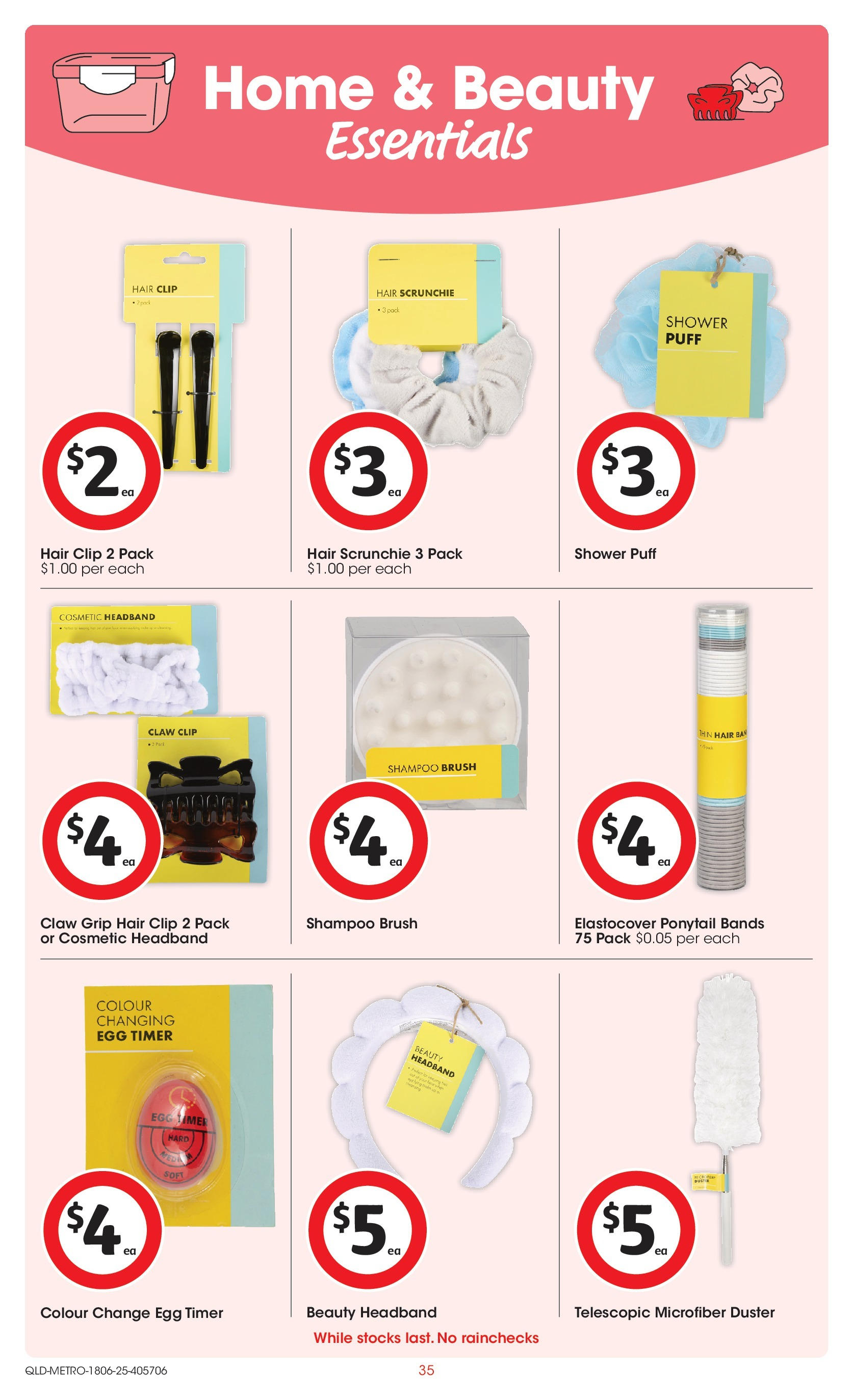 ﻿﻿Coles catalogue valid from 17/06/2025 > Online Australia | Page: 35 | Products: Shower, Headband, Shampoo, Timer