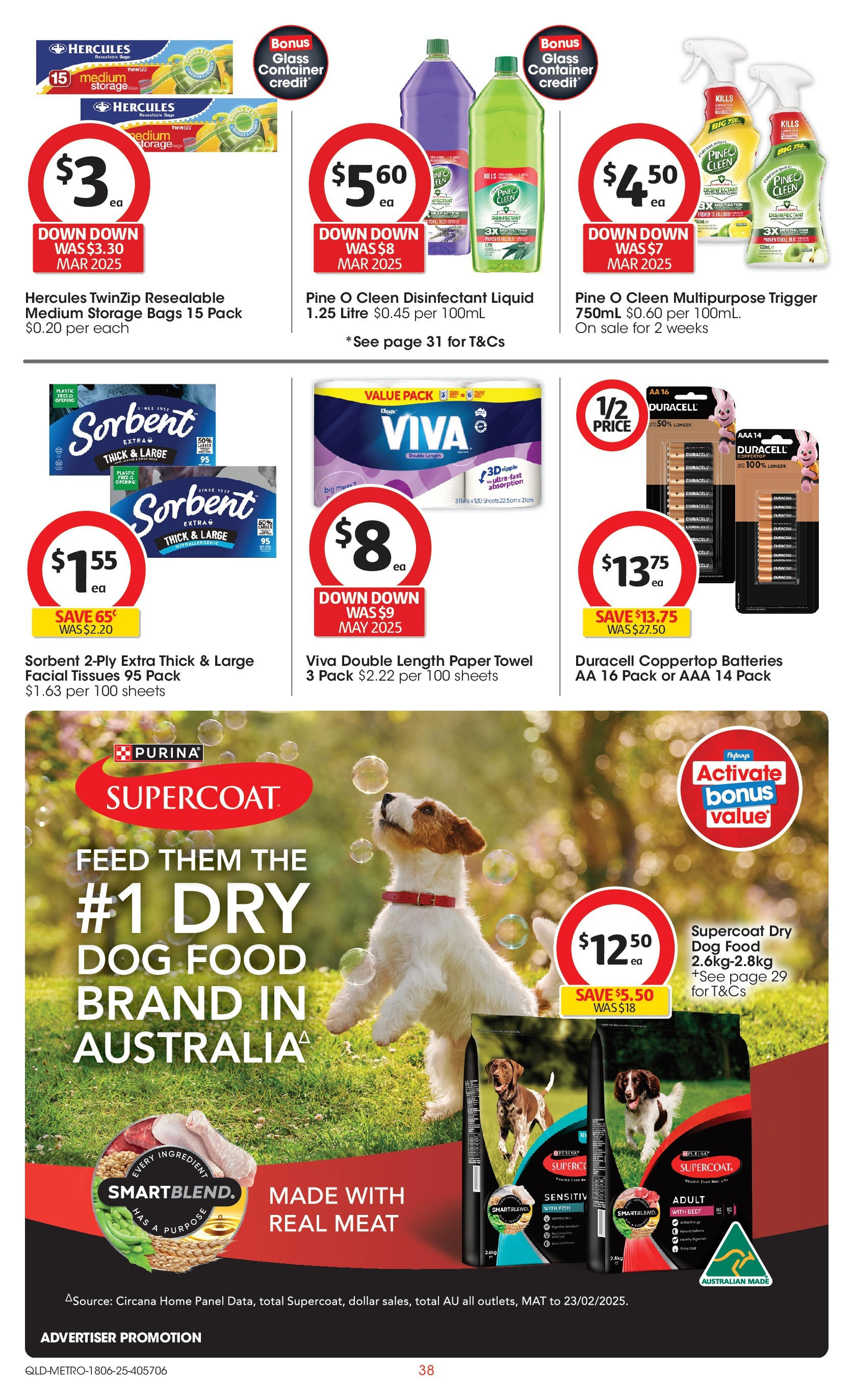 ﻿﻿Coles catalogue valid from 17/06/2025 > Online Australia | Page: 38 | Products: Cuisses de grenouille, Beef, Dog food, Batteries