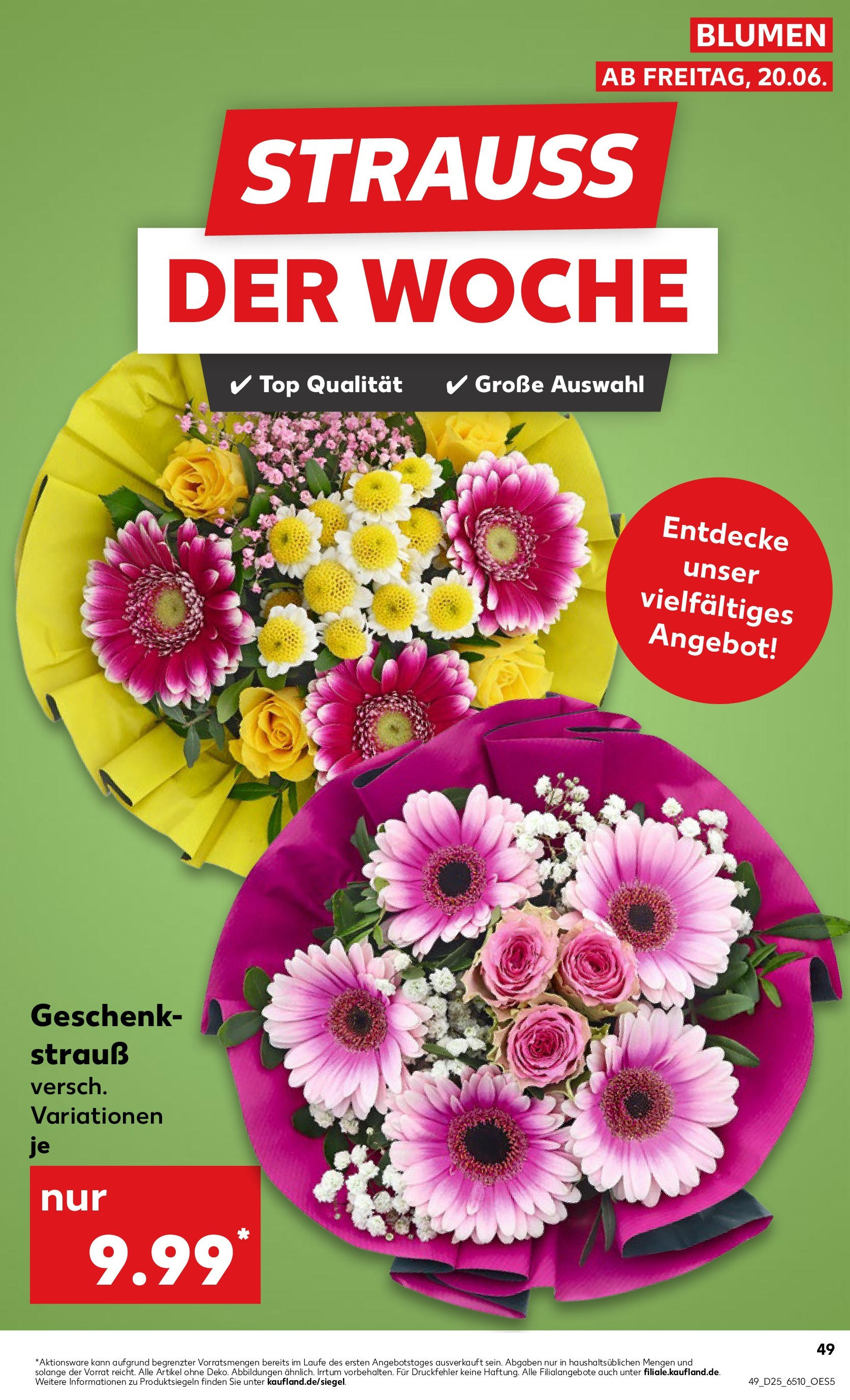 Prospekt Kaufland ab 18.06.2025 » Angebote Online zum Blättern | Seite: 49 | Produkte: Top, Blumen