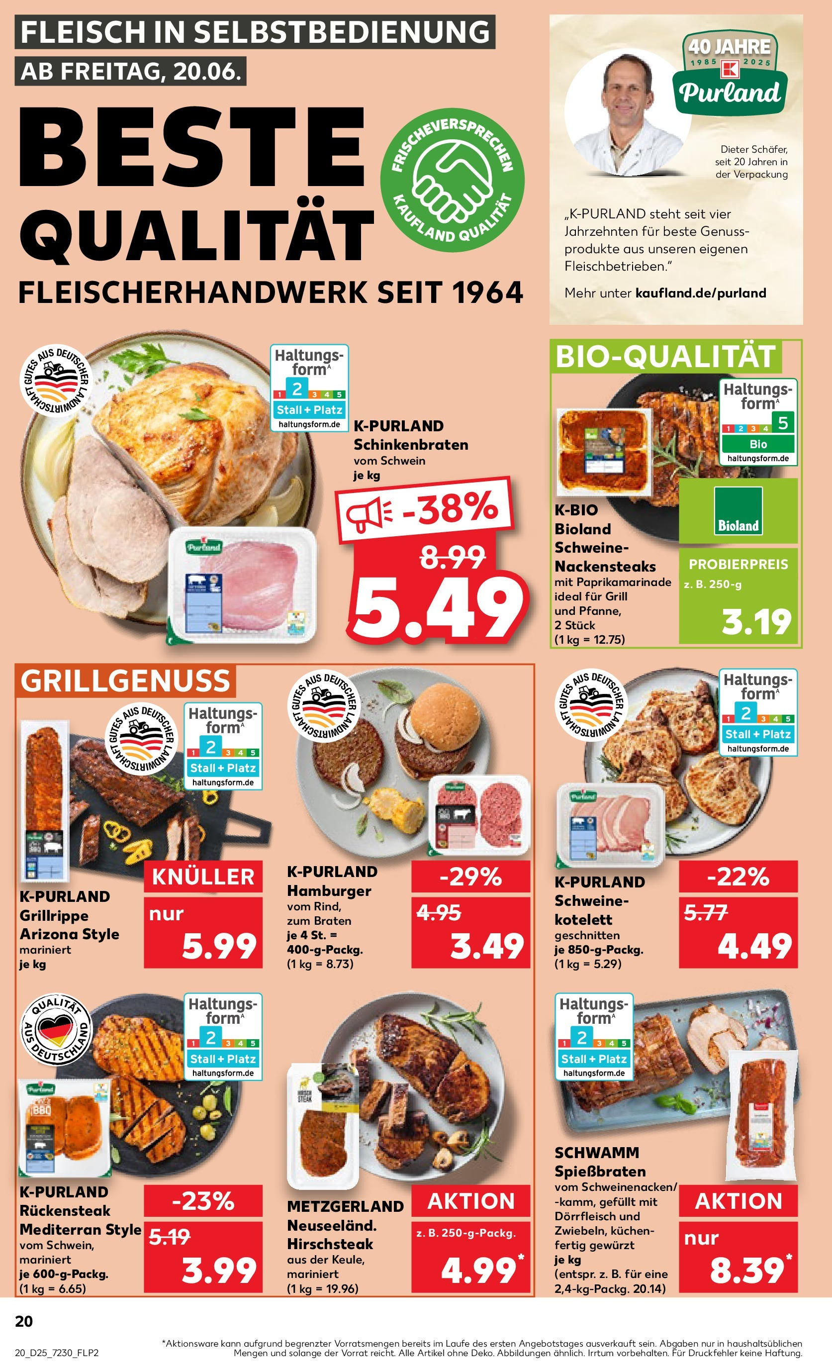 Prospekt Kaufland ab 18.06.2025 » Angebote Online zum Blättern | Seite: 20 | Produkte: Nackensteaks, Grill, Steak, Fleisch