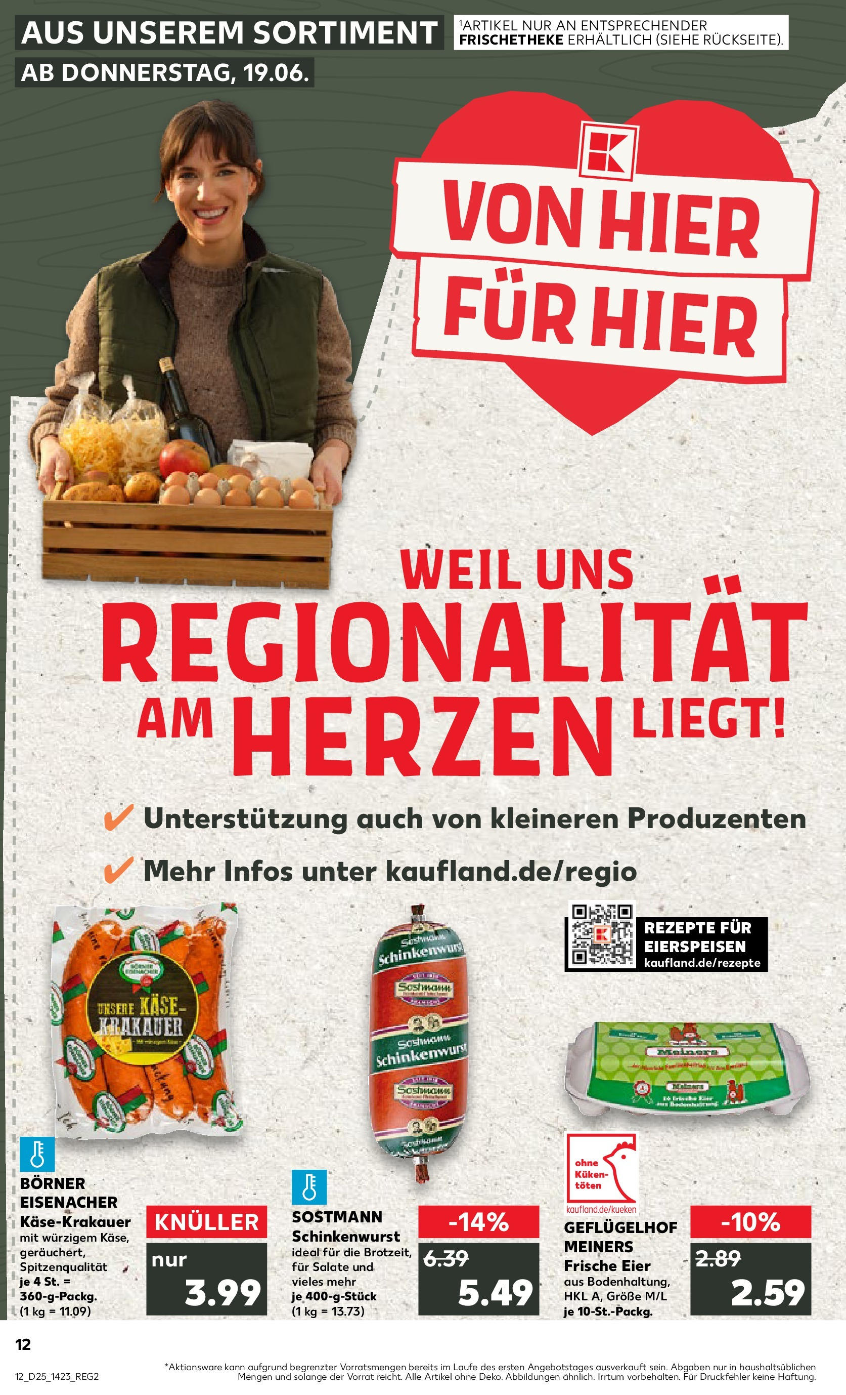 Prospekt Kaufland ab 18.06.2025 » Angebote Online zum Blättern | Seite: 1 | Produkte: Käse, Eier