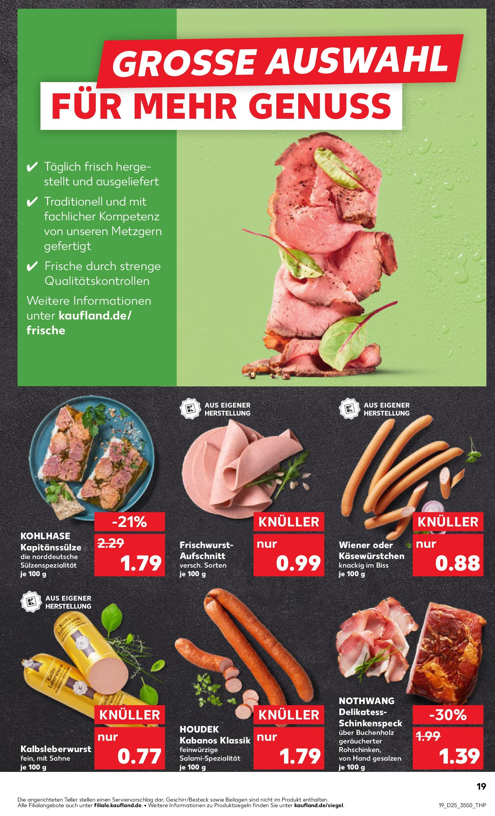 Prospekt Kaufland ab 18.06.2025 » Angebote Online zum Blättern | Seite: 19 | Produkte: Salami, Sahne