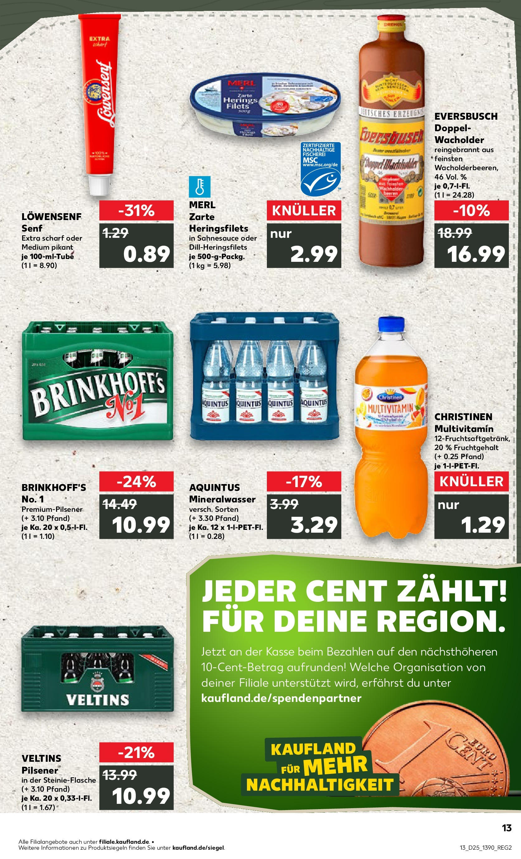 Prospekt Kaufland ab 18.06.2025 » Angebote Online zum Blättern | Seite: 13 | Produkte: Mineralwasser, Veltins