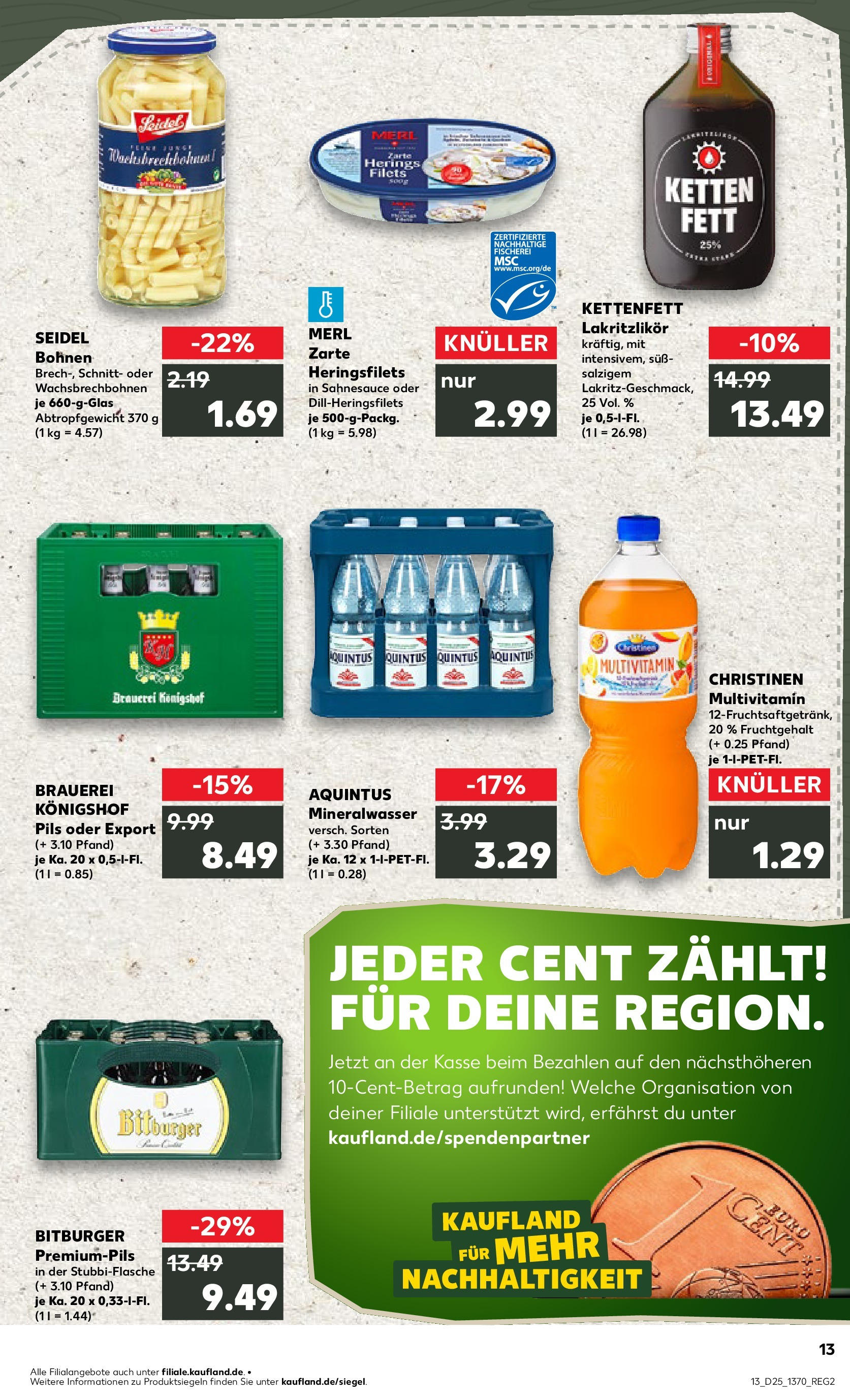Prospekt Kaufland ab 18.06.2025 » Angebote Online zum Blättern | Seite: 13 | Produkte: Bitburger, Pils, Mineralwasser