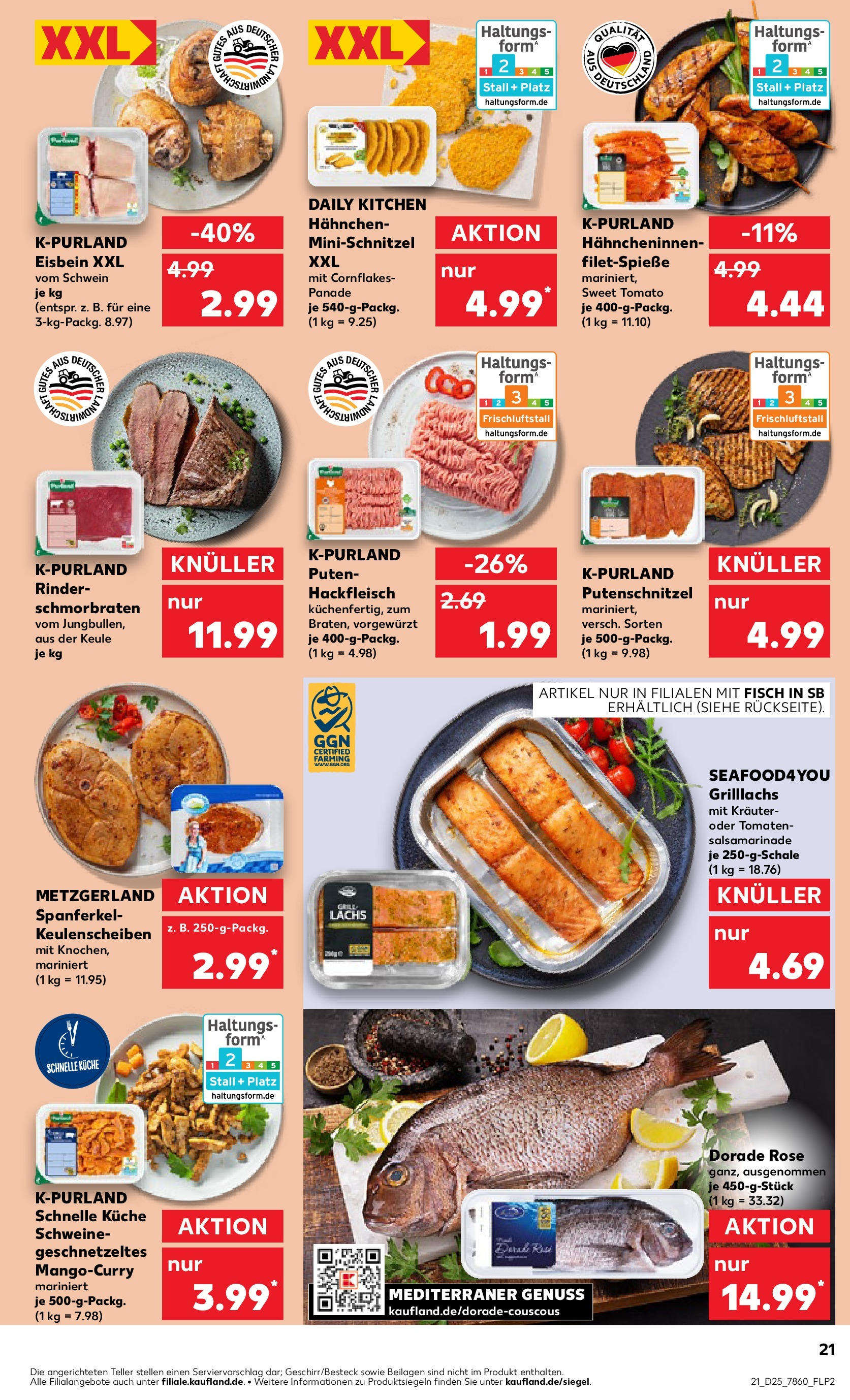 Prospekt Kaufland ab 18.06.2025 » Angebote Online zum Blättern | Seite: 21 | Produkte: Tomaten, Fisch, Lachs, Mango
