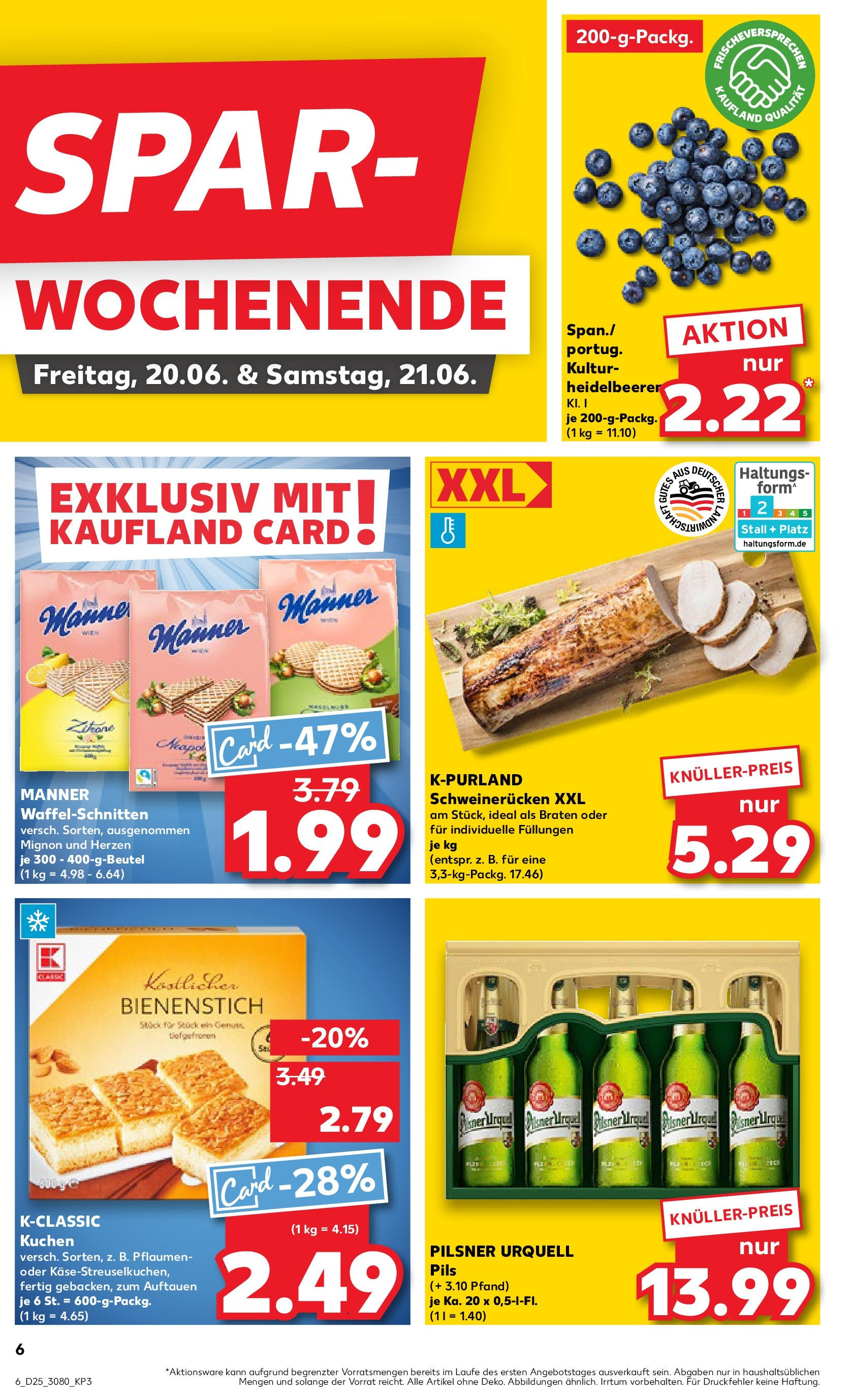Prospekt Kaufland ab 18.06.2025 » Angebote Online zum Blättern | Seite: 6 | Produkte: Pflaumen, Pils, Schweinerucken, Kuchen