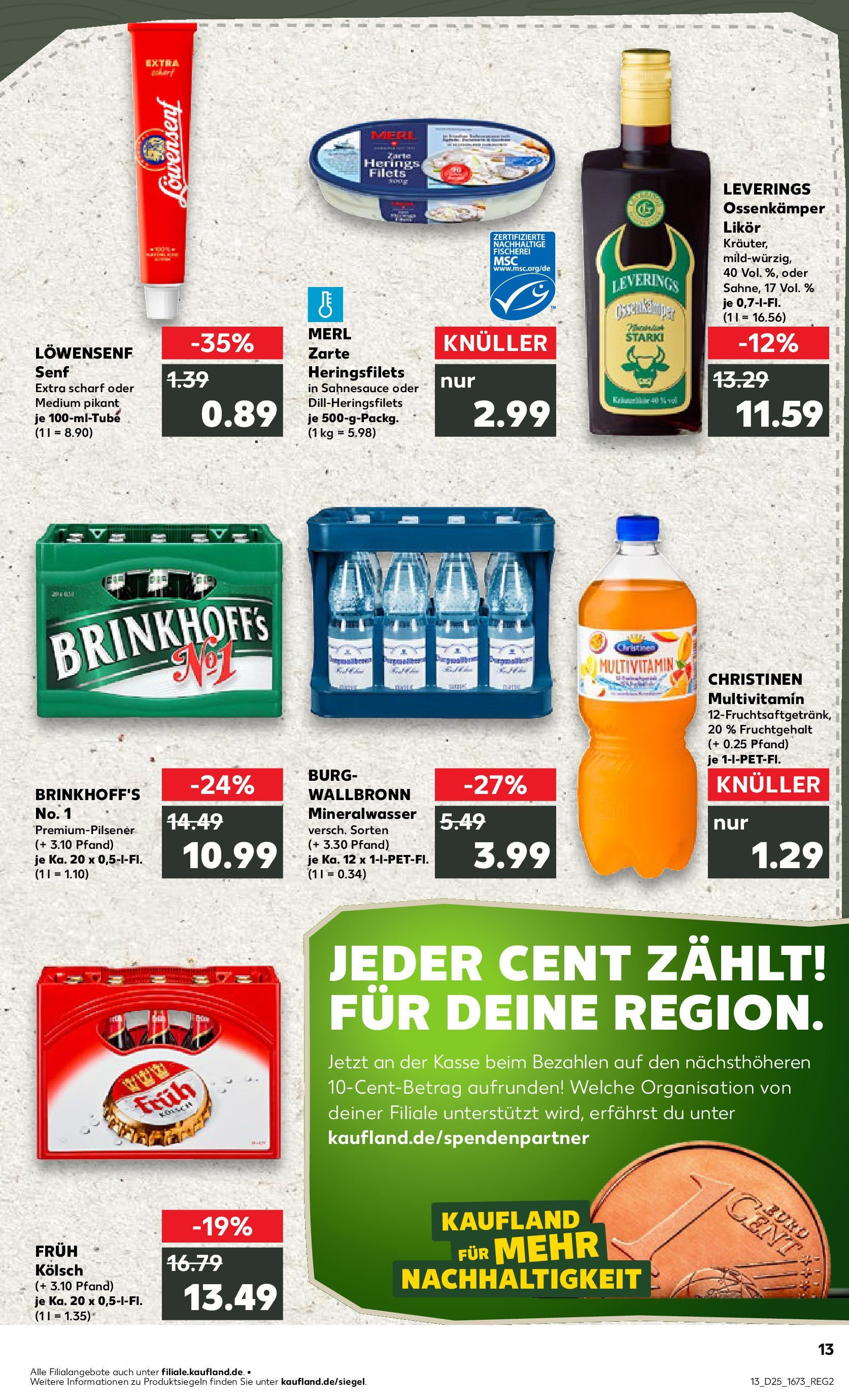 Prospekt Kaufland ab 18.06.2025 » Angebote Online zum Blättern | Seite: 13 | Produkte: Likör, Mineralwasser