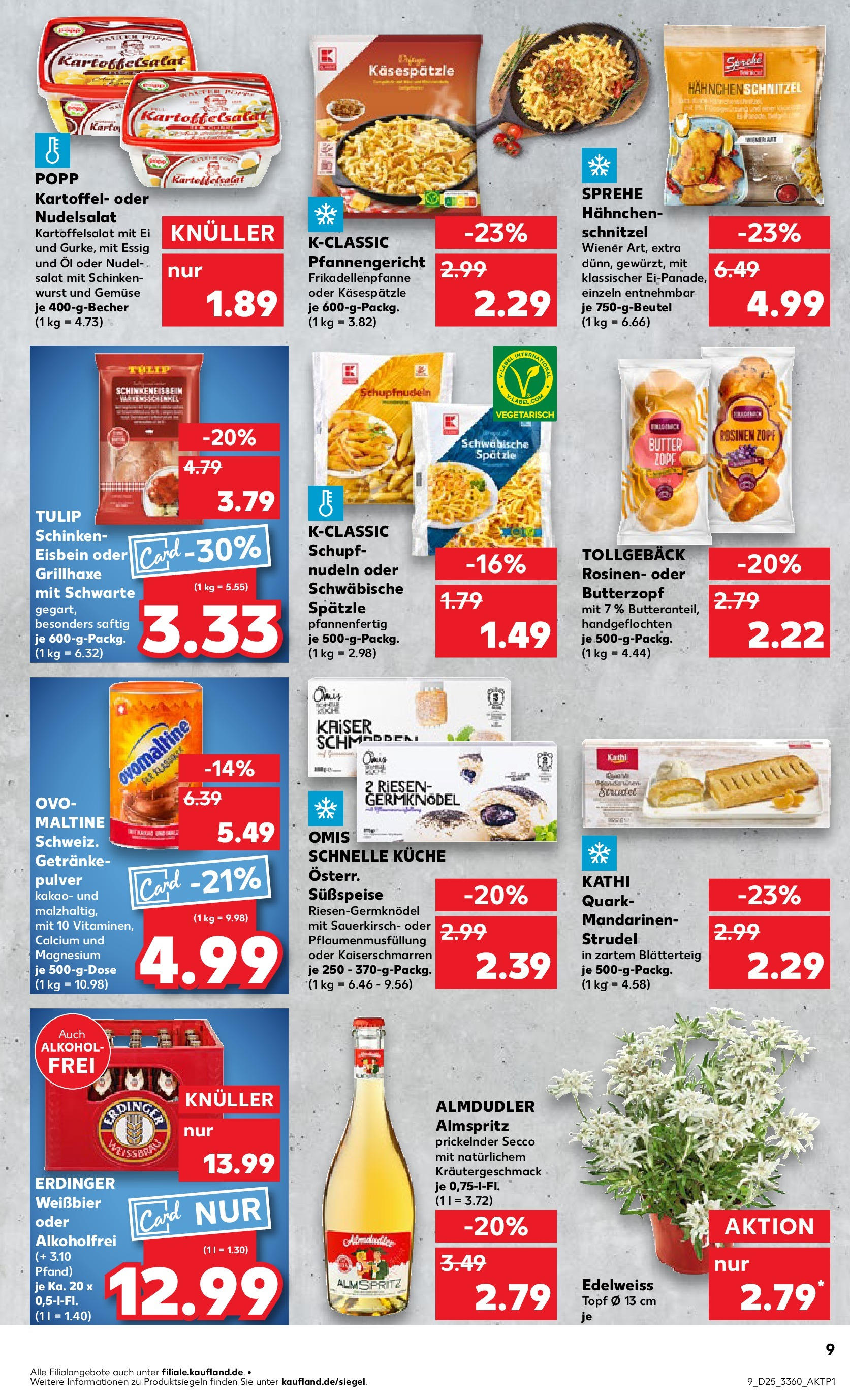 Prospekt Kaufland ab 18.06.2025 » Angebote Online zum Blättern | Seite: 9 | Produkte: Ovomaltine, Erdinger, Weißbier, Schinken