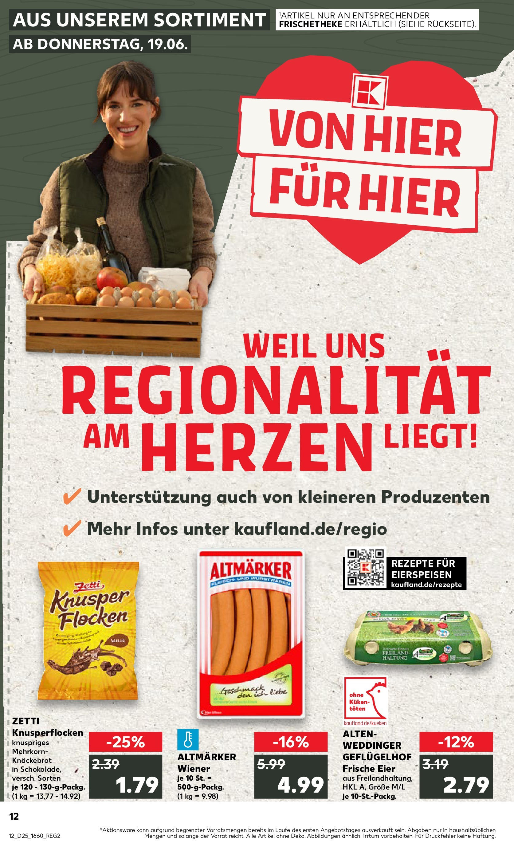 Prospekt Kaufland ab 18.06.2025 » Angebote Online zum Blättern | Seite: 12 | Produkte: Eier, Flocken