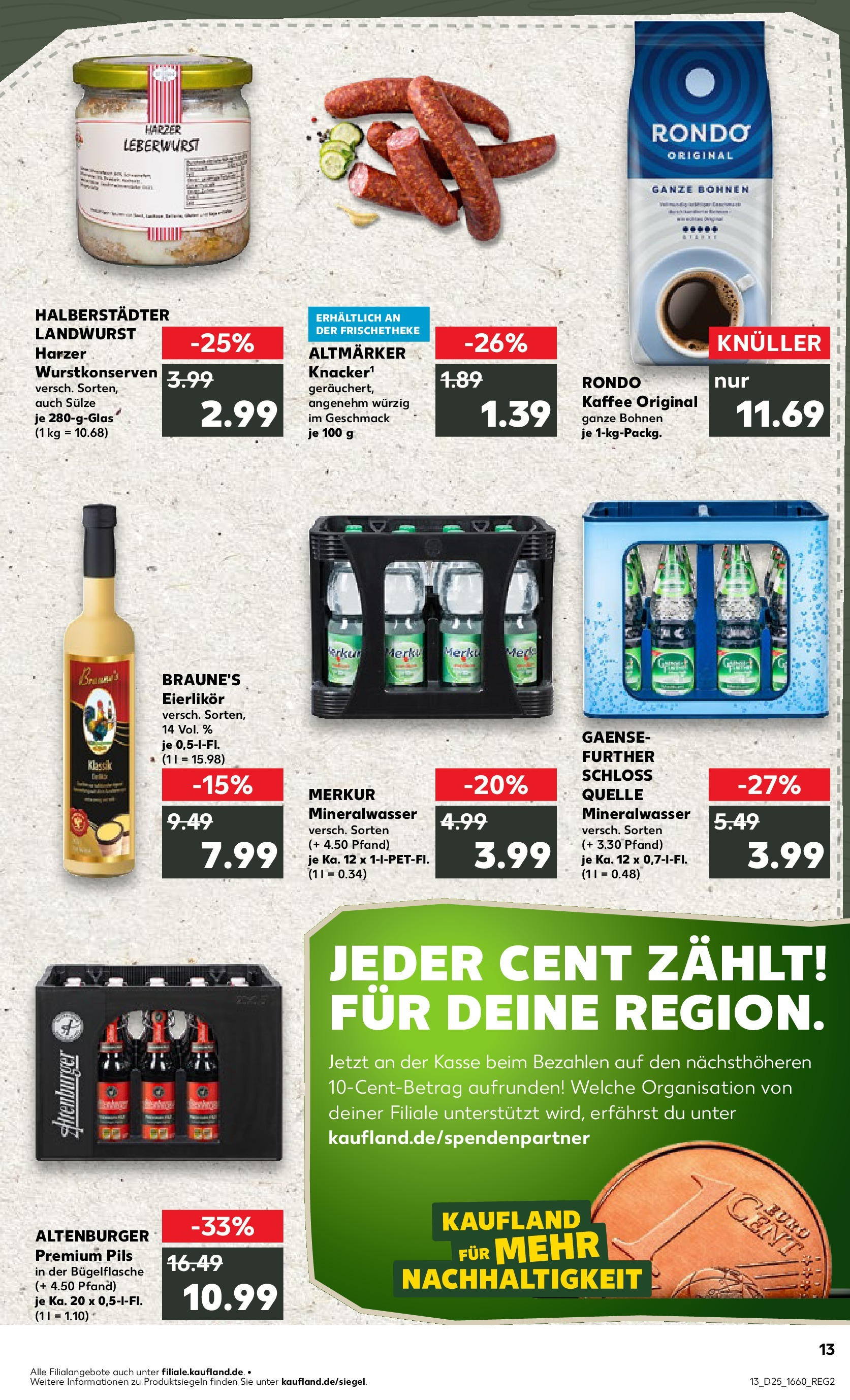 Prospekt Kaufland ab 18.06.2025 » Angebote Online zum Blättern | Seite: 13 | Produkte: Kaffee, Pils, Mineralwasser