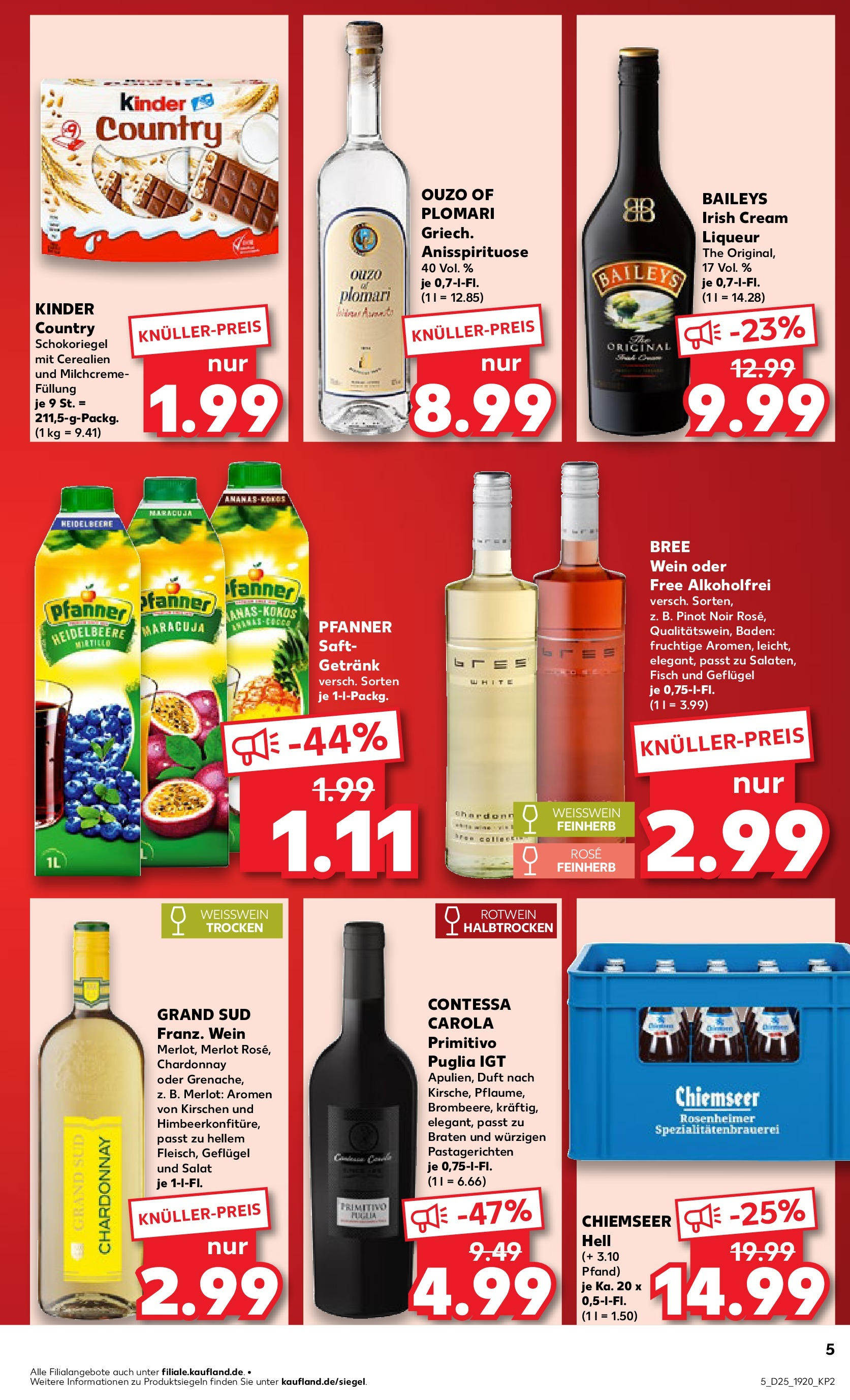 Prospekt Kaufland ab 18.06.2025 » Angebote Online zum Blättern | Seite: 7 | Produkte: Rotwein trocken, Bree, Kirschen, Fisch