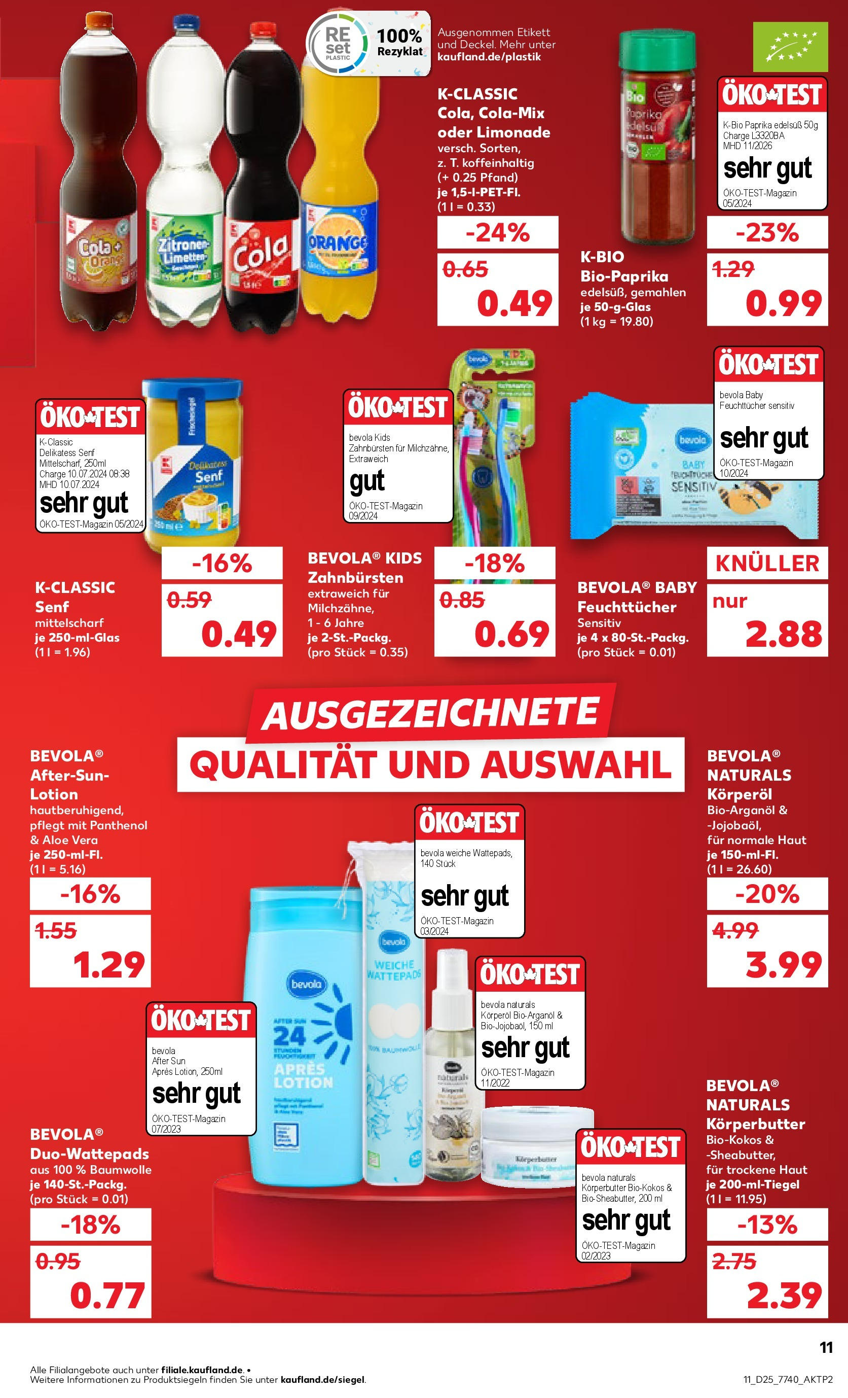 Prospekt Kaufland ab 18.06.2025 » Angebote Online zum Blättern | Seite: 13 | Produkte: Butter, Limetten, Limonade, After Sun