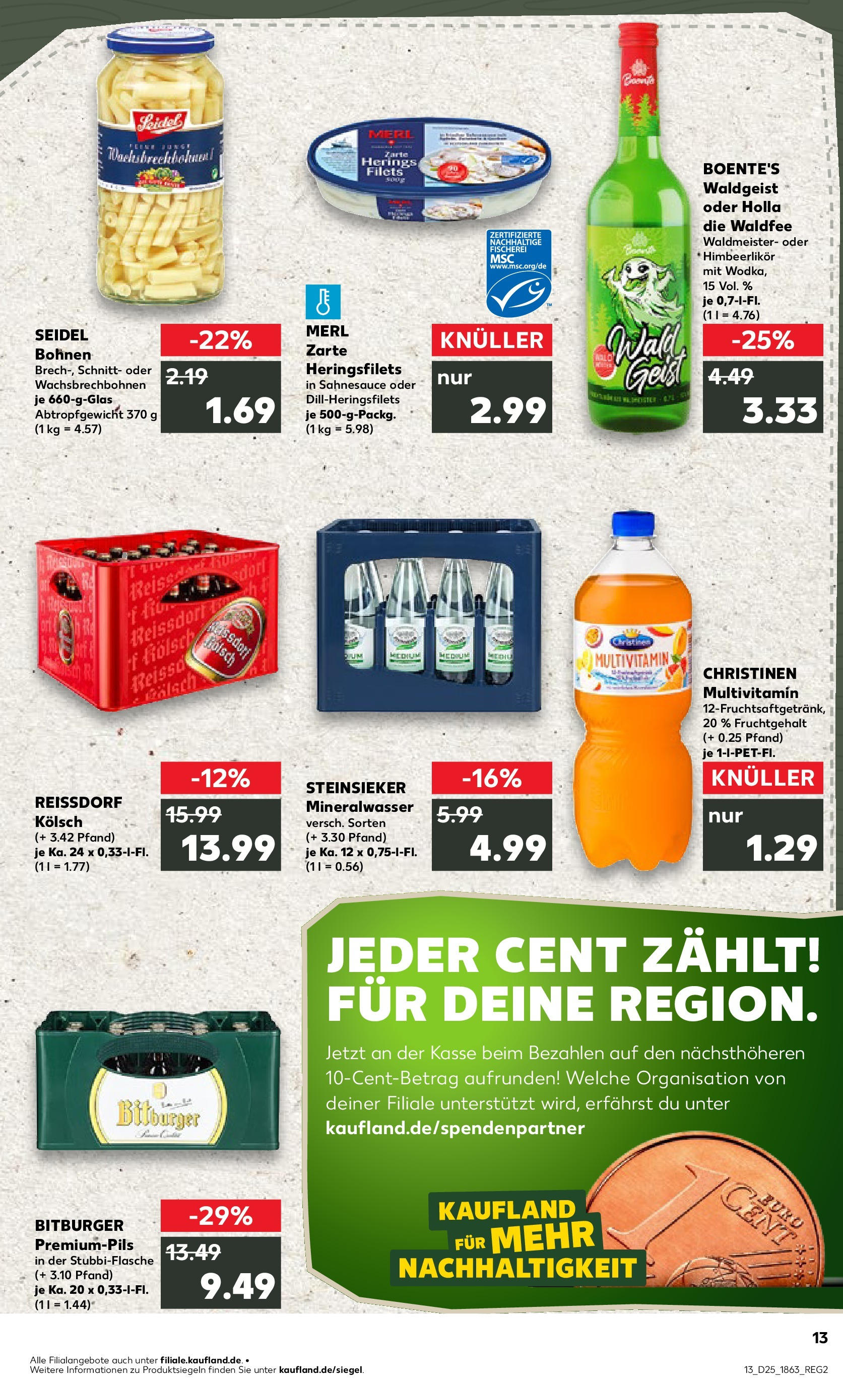 Prospekt Kaufland ab 18.06.2025 » Angebote Online zum Blättern | Seite: 13 | Produkte: Bitburger, Mineralwasser