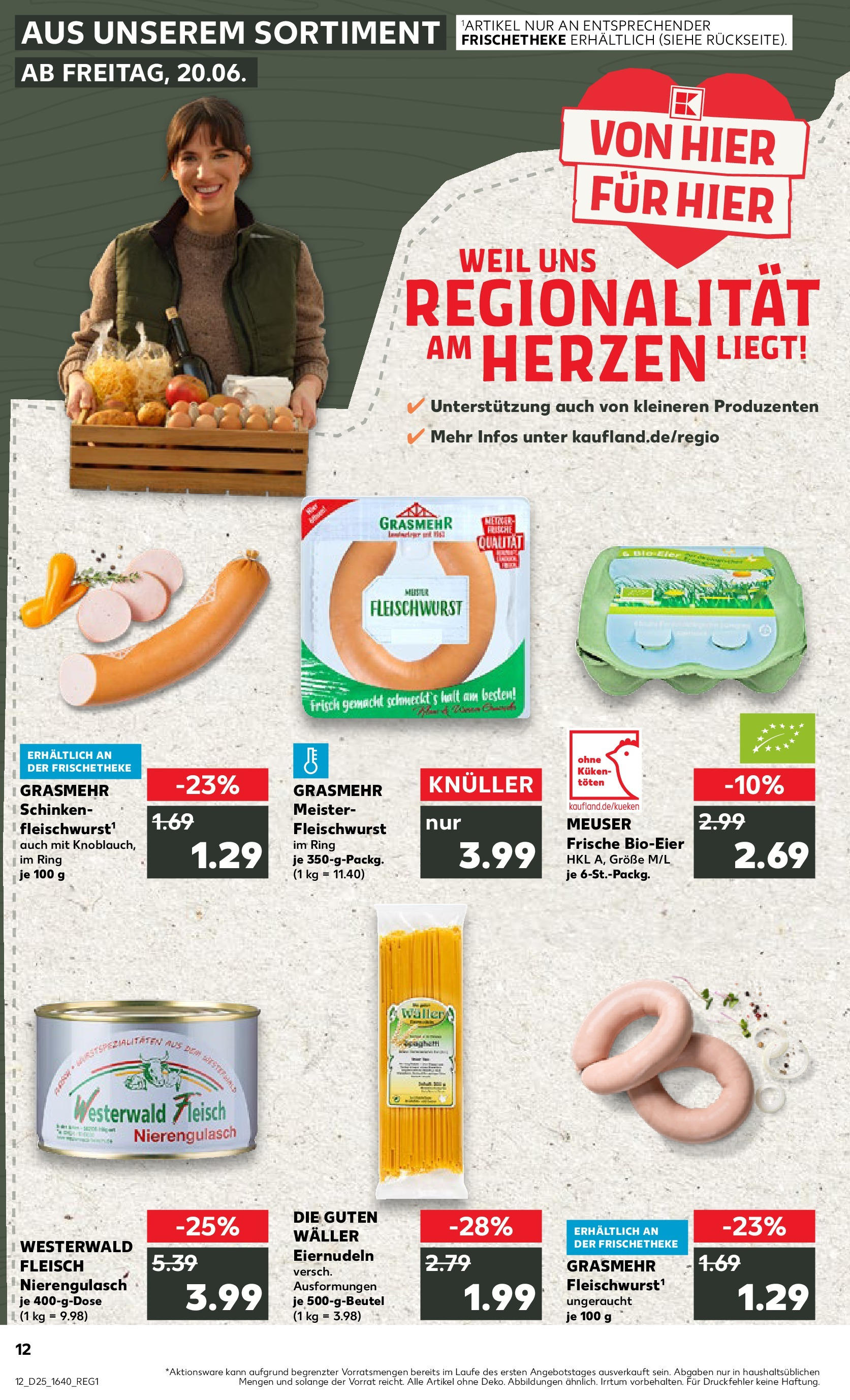 Prospekt Kaufland ab 18.06.2025 » Angebote Online zum Blättern | Seite: 1 | Produkte: Schinken, Fleisch
