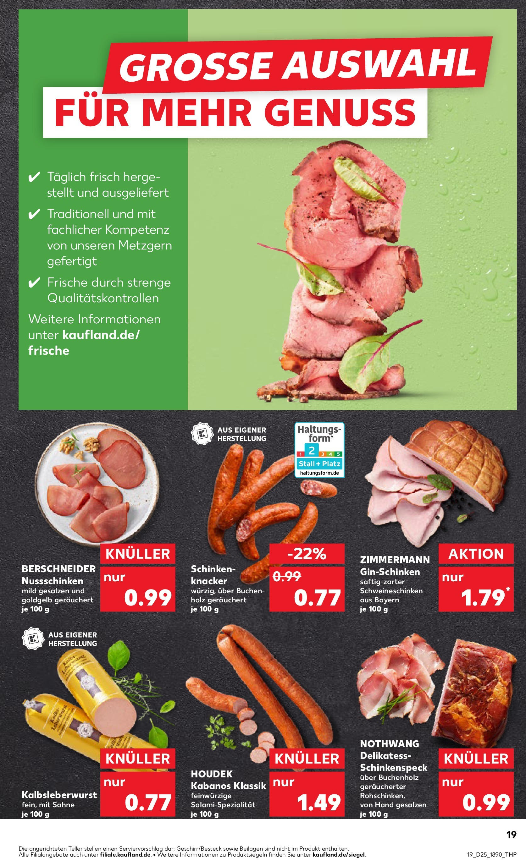 Prospekt Kaufland ab 18.06.2025 » Angebote Online zum Blättern | Seite: 19 | Produkte: Schinken, Sahne