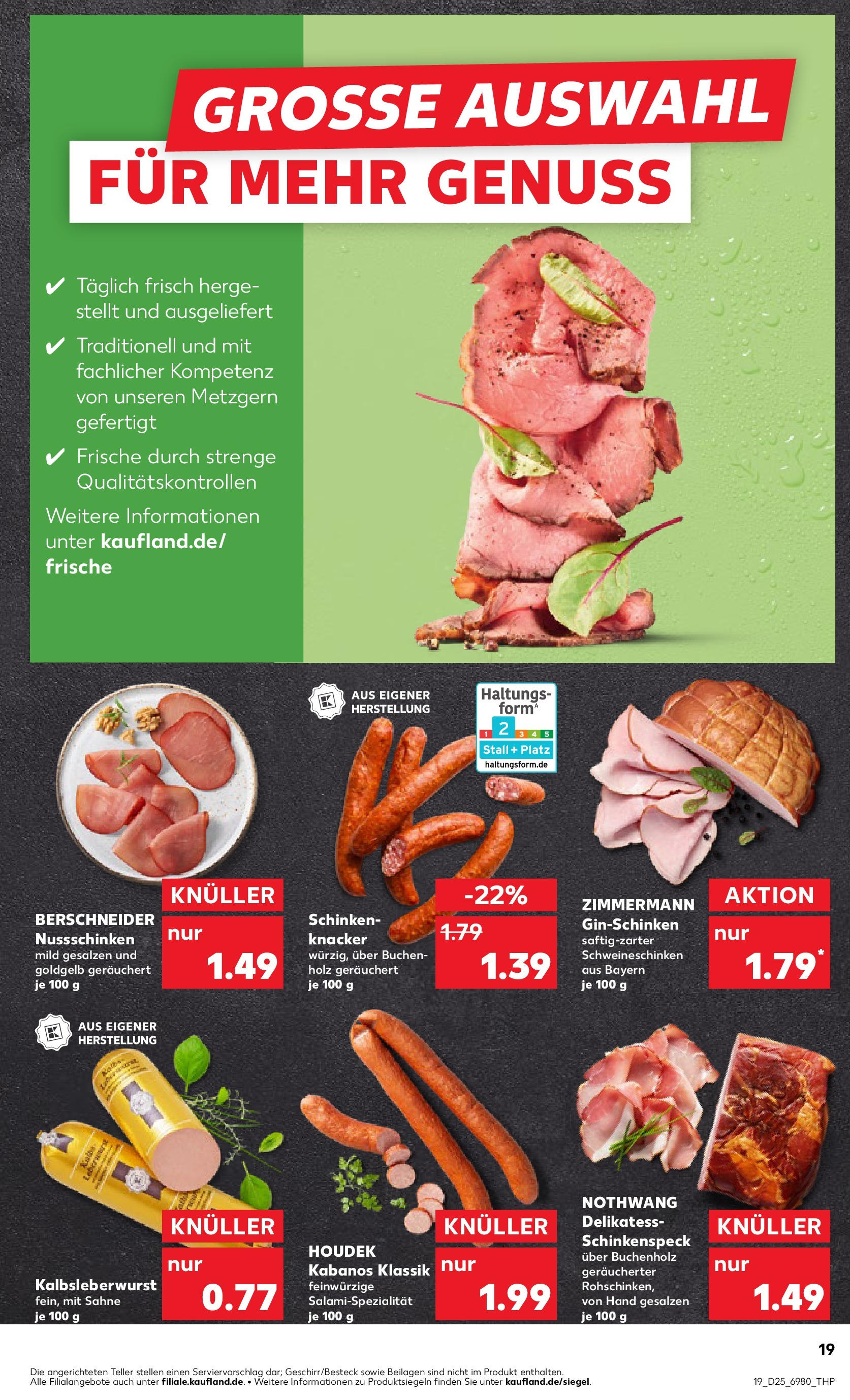 Prospekt Kaufland ab 18.06.2025 » Angebote Online zum Blättern | Seite: 19 | Produkte: Schinken, Sahne