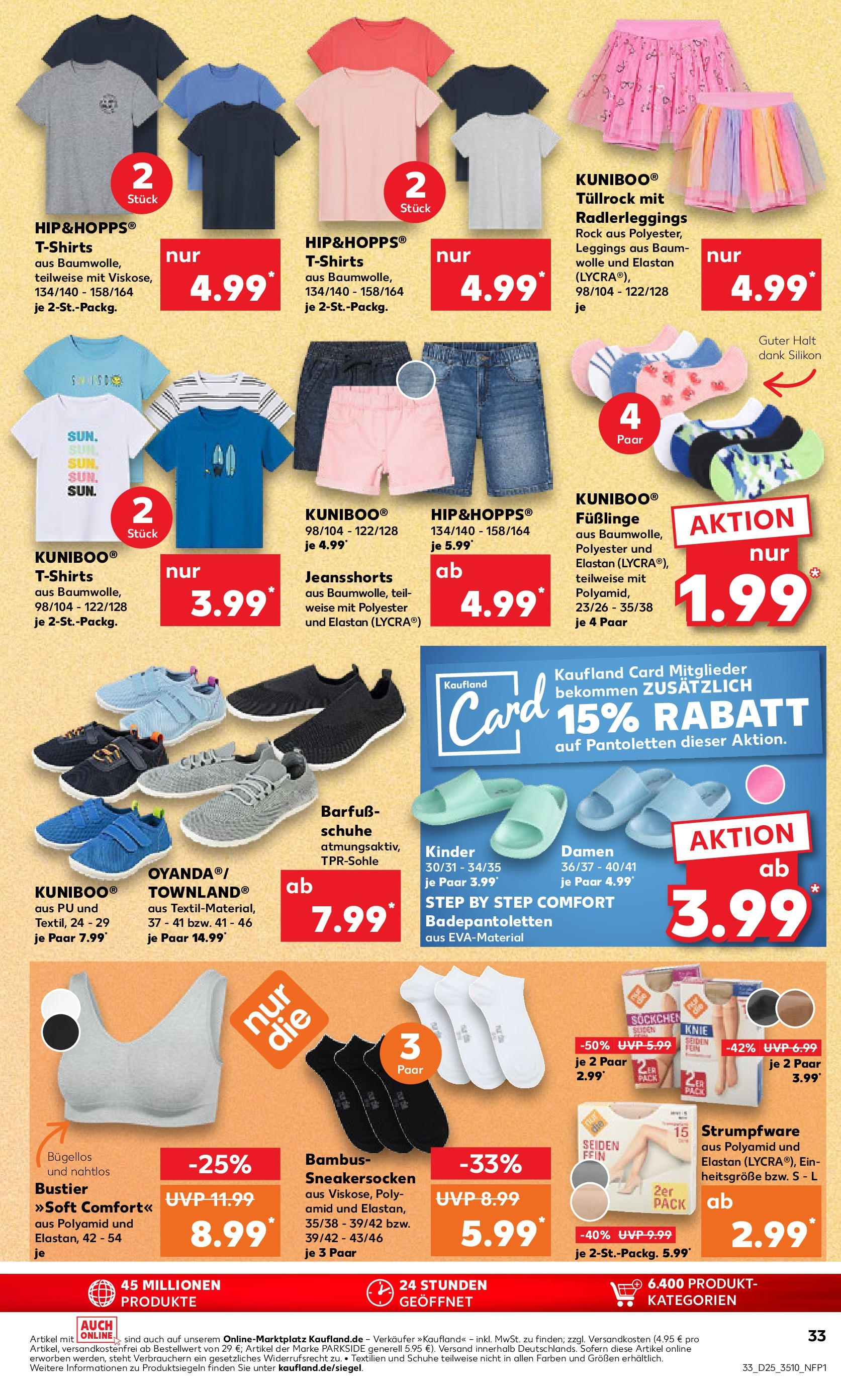 Prospekt Kaufland ab 18.06.2025 » Angebote Online zum Blättern | Seite: 33 | Produkte: T-Shirt, Rock, Leggings, Jeans