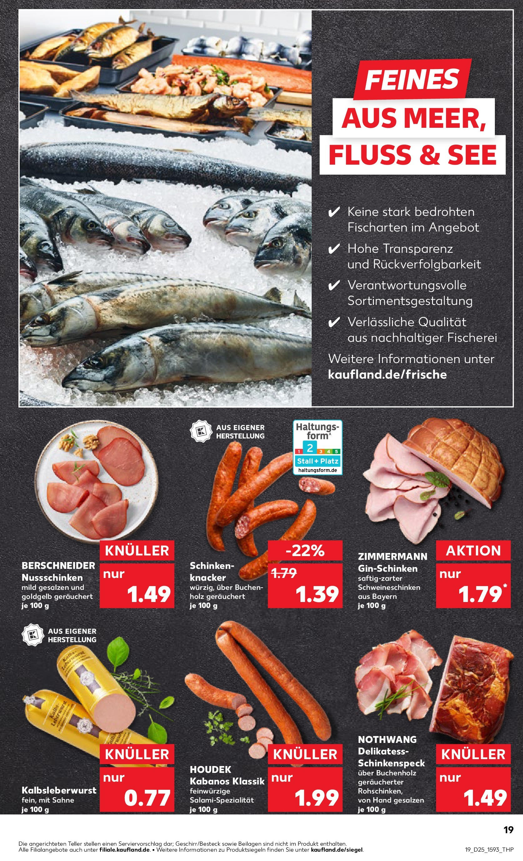 Prospekt Kaufland ab 18.06.2025 » Angebote Online zum Blättern | Seite: 19 | Produkte: Schinken, Sahne