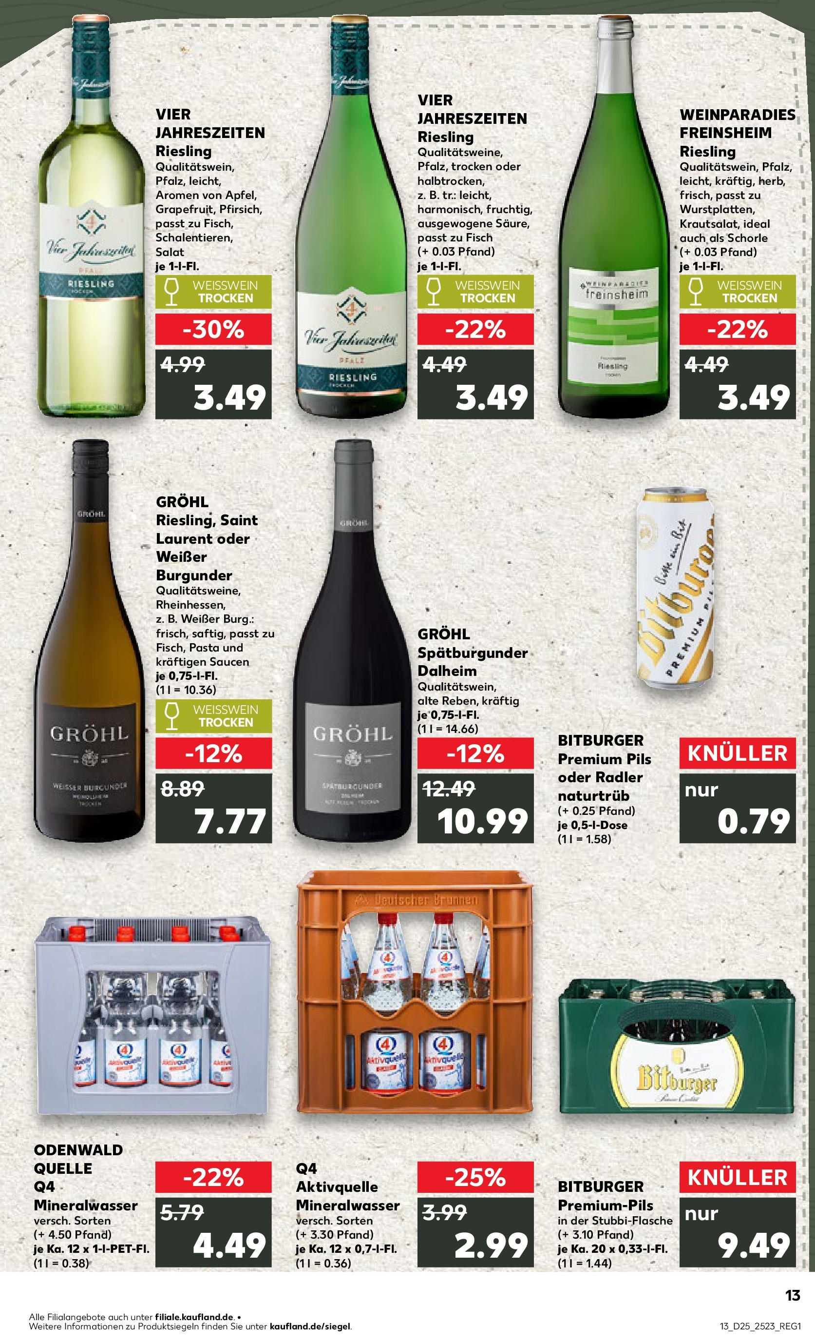 Prospekt Kaufland ab 18.06.2025 » Angebote Online zum Blättern | Seite: 2 | Produkte: Bitburger, Weißwein, Fisch, Salat