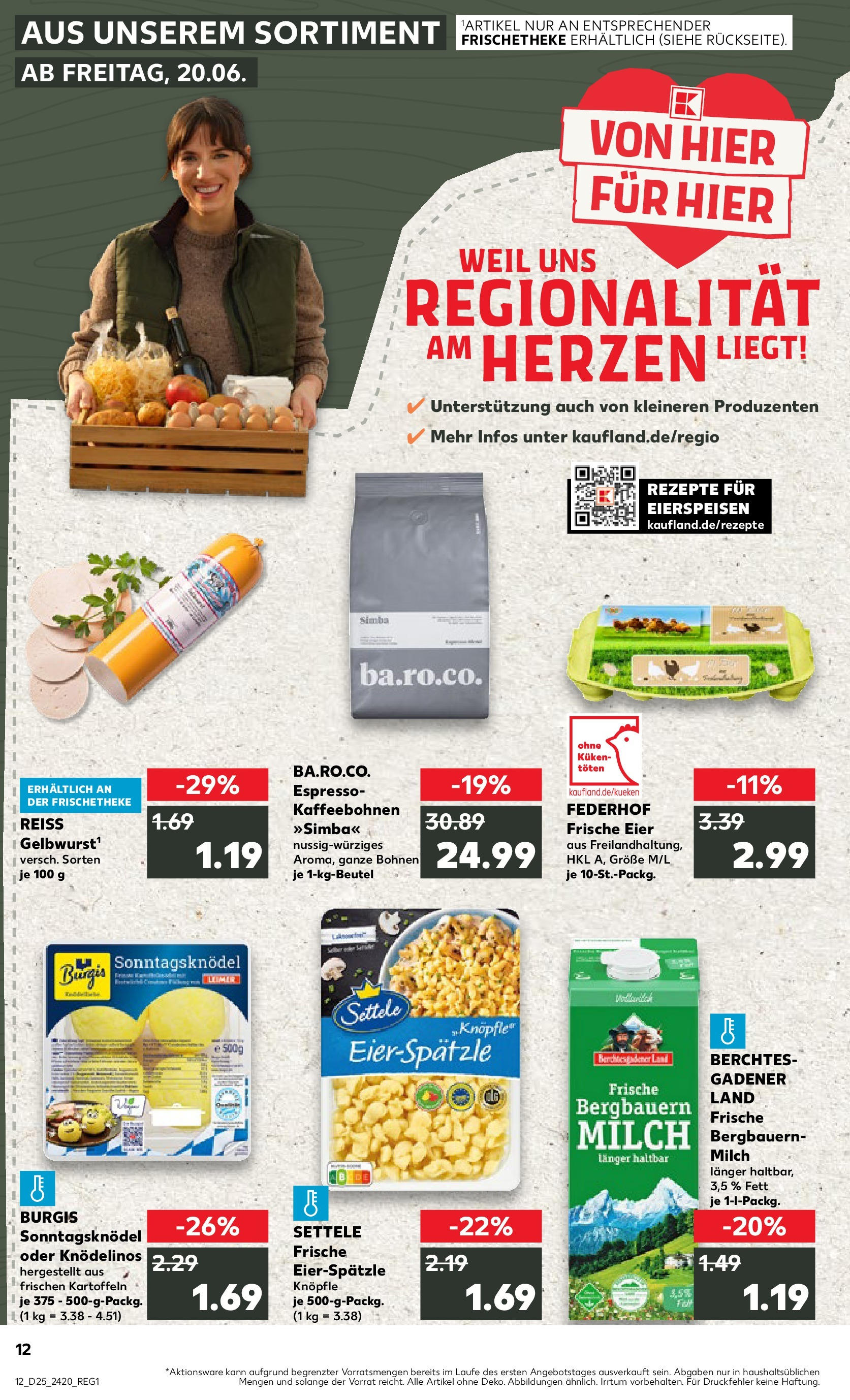 Prospekt Kaufland ab 18.06.2025 » Angebote Online zum Blättern | Seite: 1 | Produkte: Milch, Eier, Kartoffeln