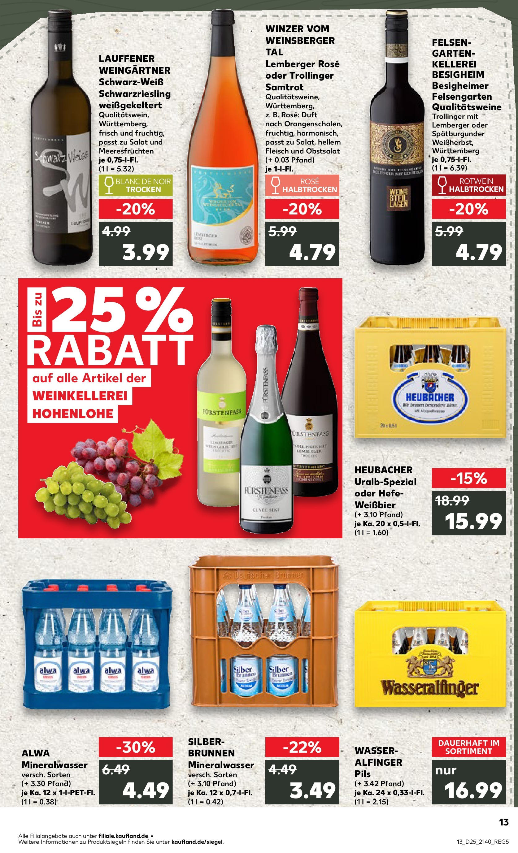 Prospekt Kaufland ab 18.06.2025 » Angebote Online zum Blättern | Seite: 2 | Produkte: Weißbier, Rotwein trocken, Duft, Salat
