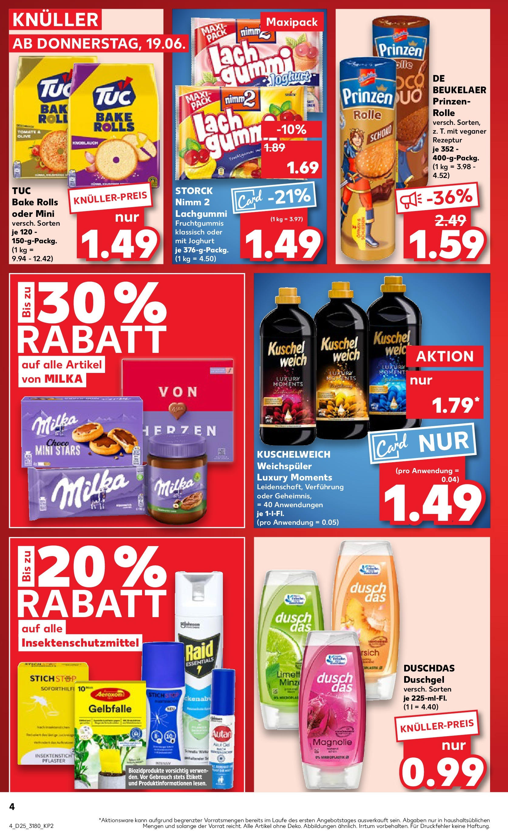 Prospekt Kaufland ab 18.06.2025 » Angebote Online zum Blättern | Seite: 6 | Produkte: Kuschelweich, Milka, Duschdas, Knoblauch
