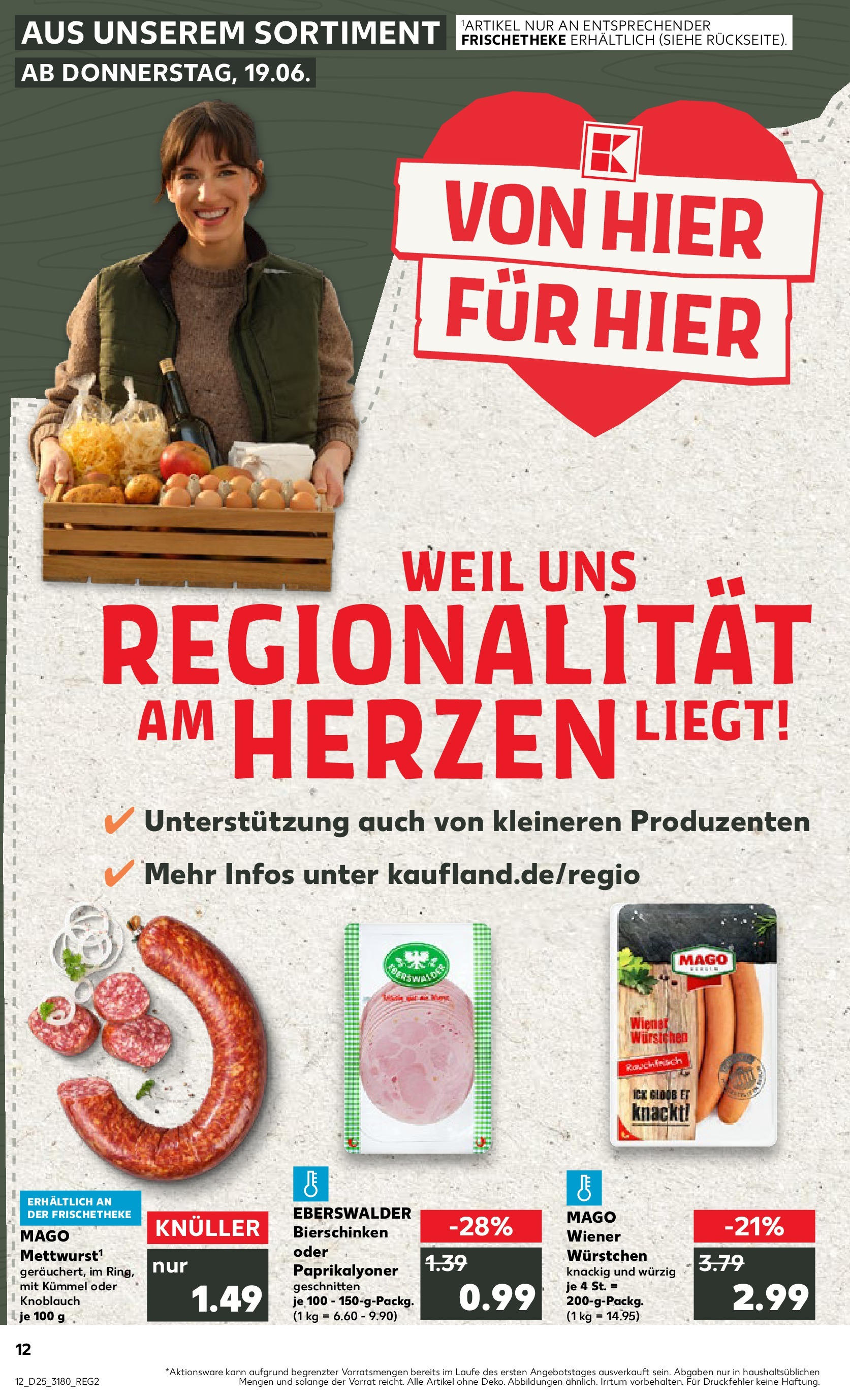 Prospekt Kaufland ab 18.06.2025 » Angebote Online zum Blättern | Seite: 1 | Produkte: Wiener wurstchen, Knoblauch