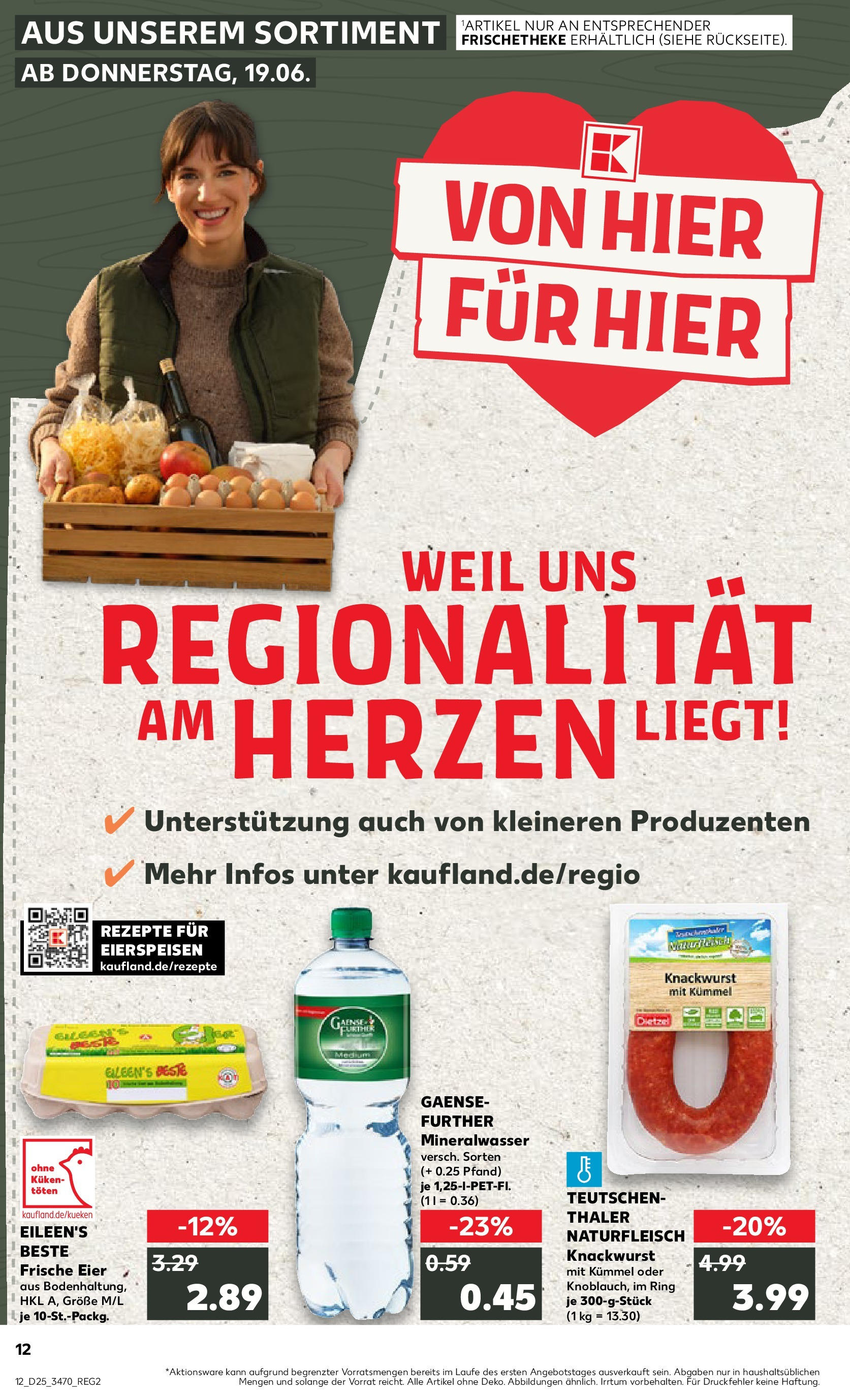 Prospekt Kaufland ab 18.06.2025 » Angebote Online zum Blättern | Seite: 1 | Produkte: Eier, Mineralwasser