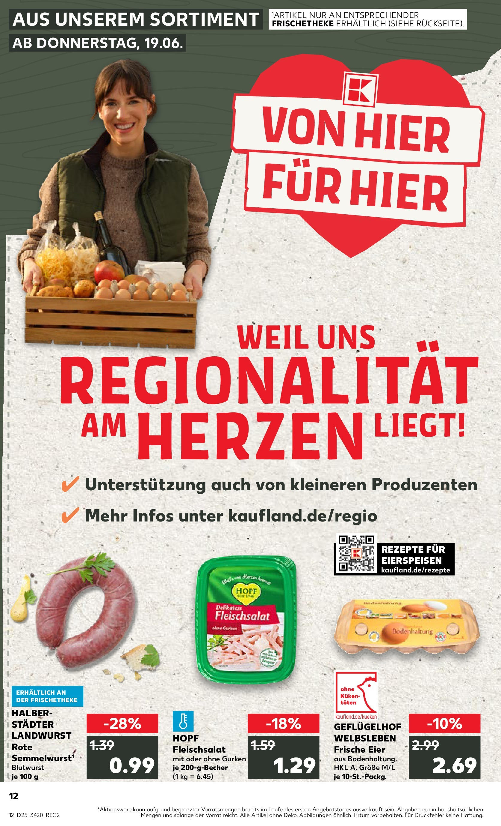 Prospekt Kaufland ab 18.06.2025 » Angebote Online zum Blättern | Seite: 1 | Produkte: Eier, Gurken