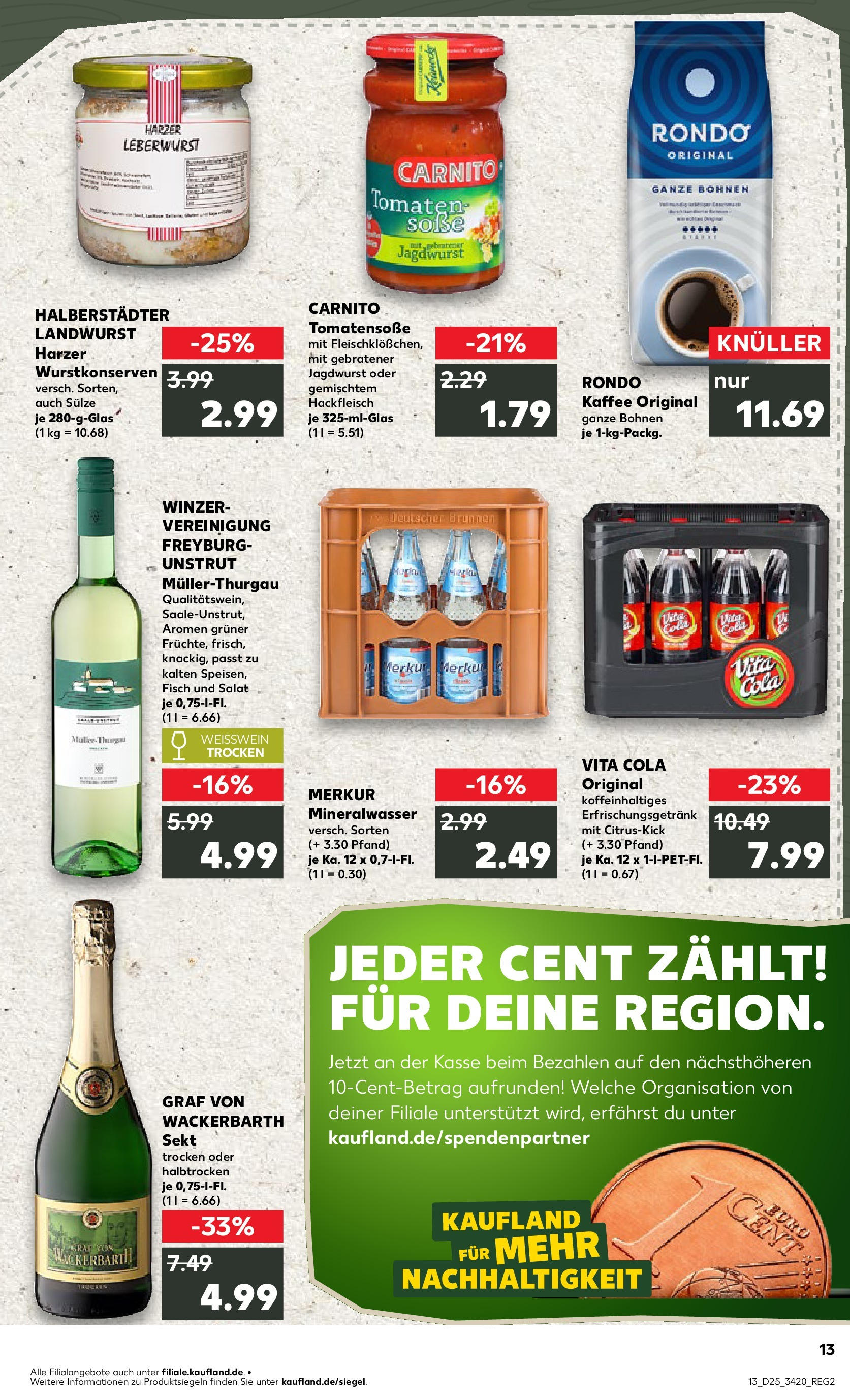Prospekt Kaufland ab 18.06.2025 » Angebote Online zum Blättern | Seite: 2 | Produkte: Cola, Sekt, Weißwein trocken, Hackfleisch