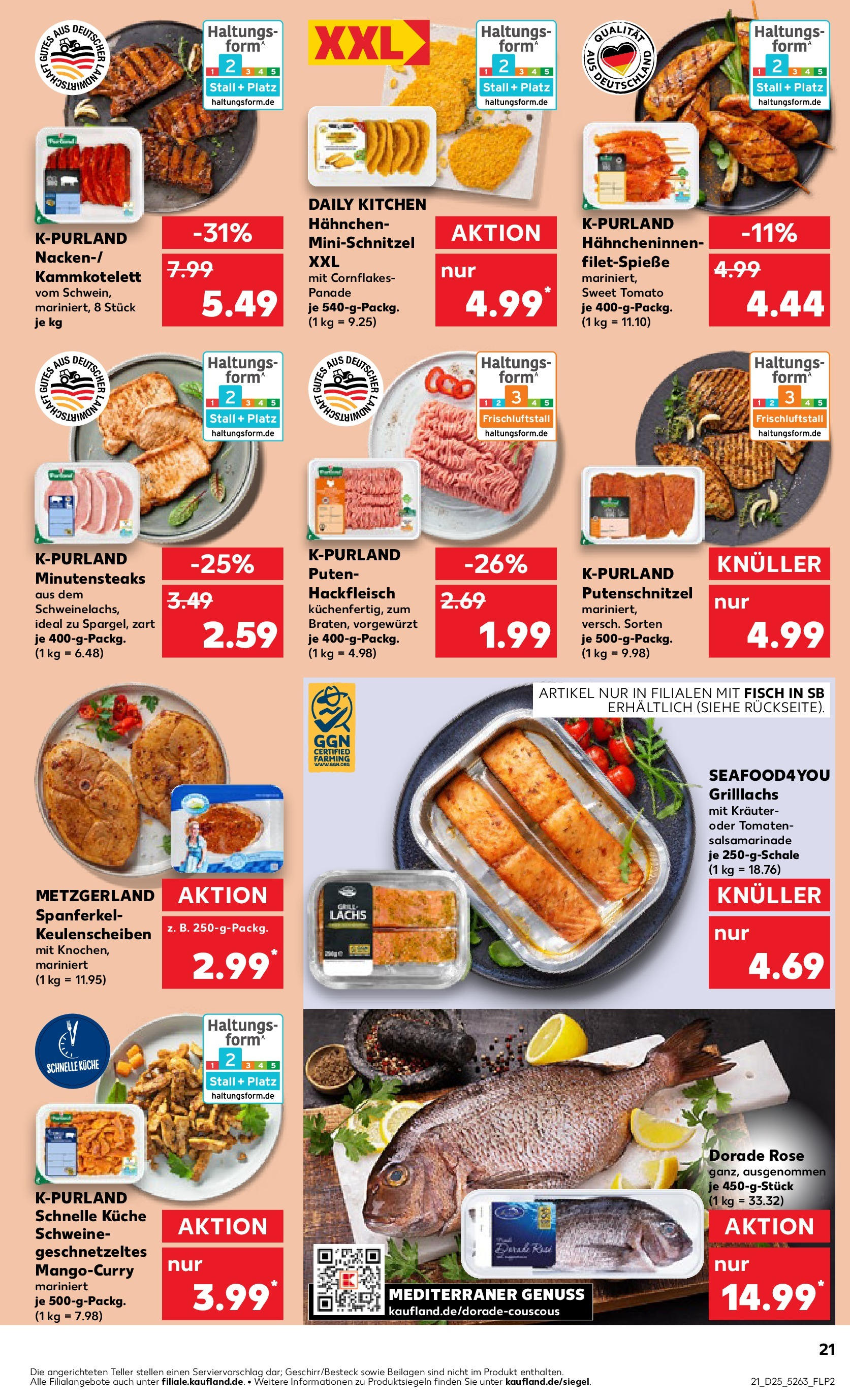 Prospekt Kaufland ab 18.06.2025 » Angebote Online zum Blättern | Seite: 21 | Produkte: Hahnchen, Küche, Tomaten, Hackfleisch