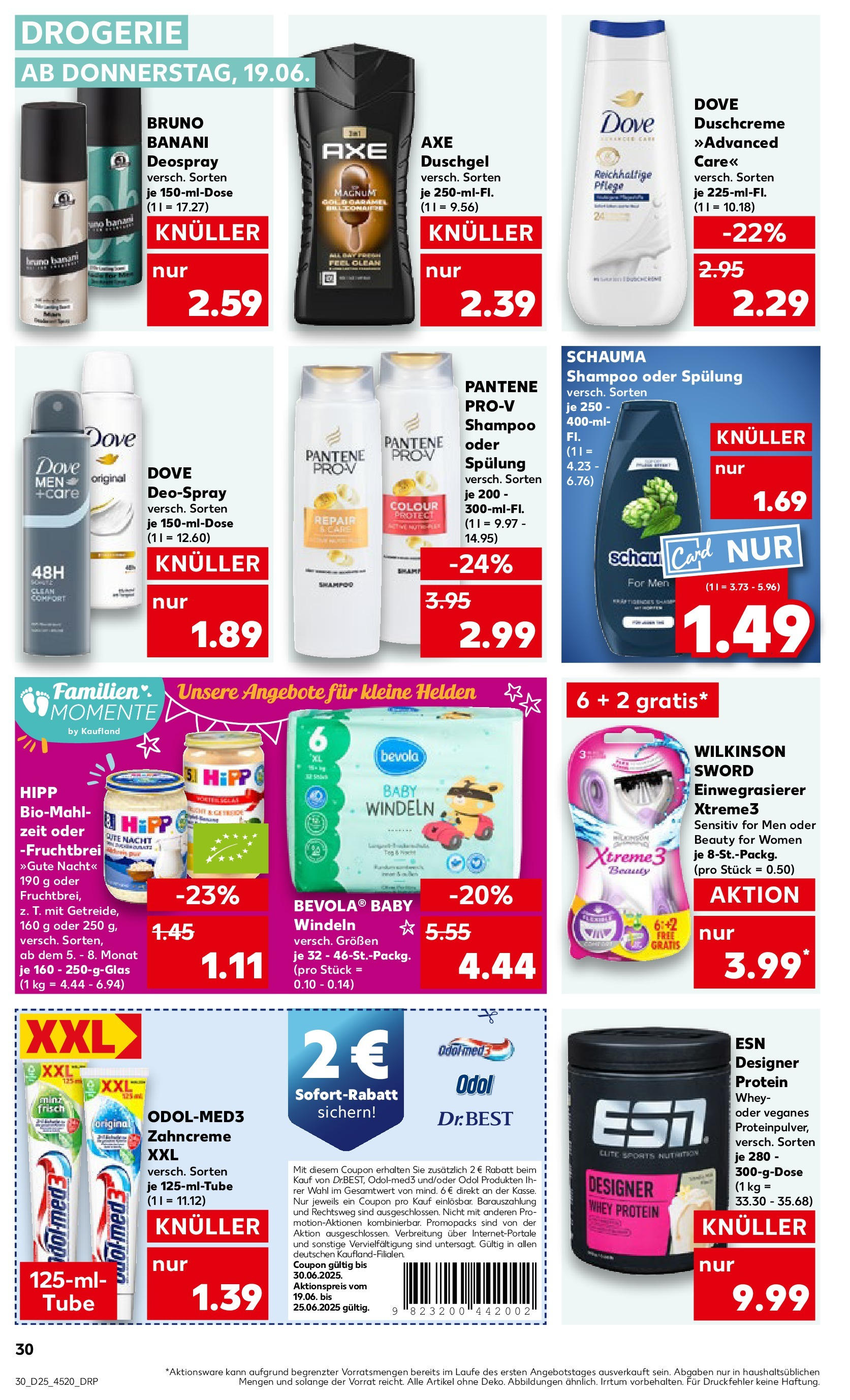 Prospekt Kaufland ab 18.06.2025 » Angebote Online zum Blättern | Seite: 30 | Produkte: Spülung, Duschgel, Axe, Shower Gel