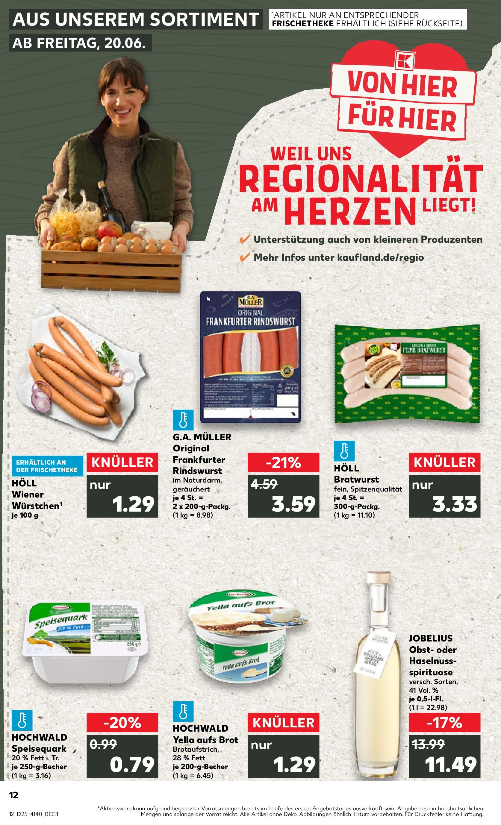Prospekt Kaufland ab 18.06.2025 » Angebote Online zum Blättern | Seite: 1 | Produkte: Bratwurst, Obst, Wurst, Brot