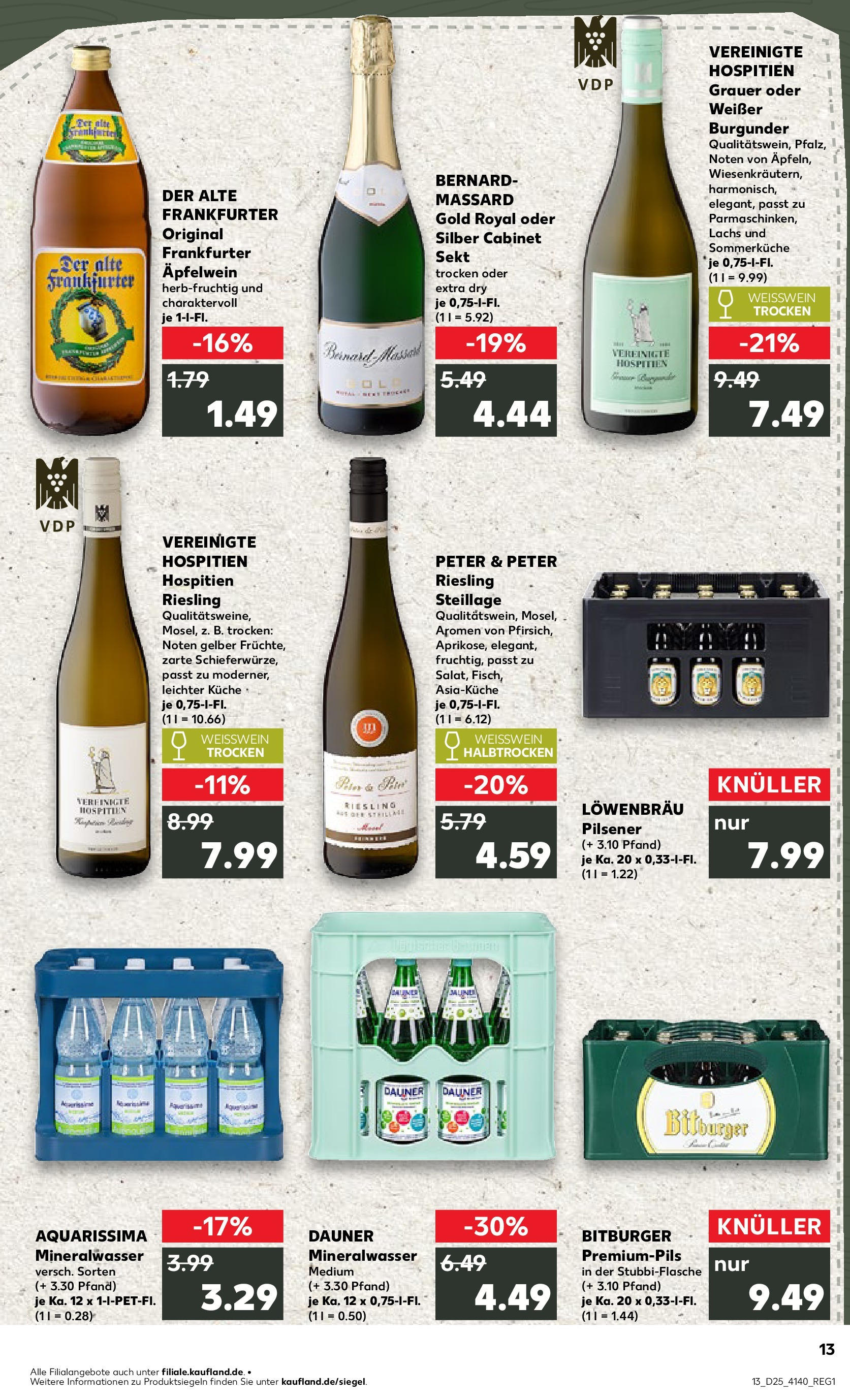 Prospekt Kaufland ab 18.06.2025 » Angebote Online zum Blättern | Seite: 2 | Produkte: Bitburger, Weißwein, Mineralwasser, Apple