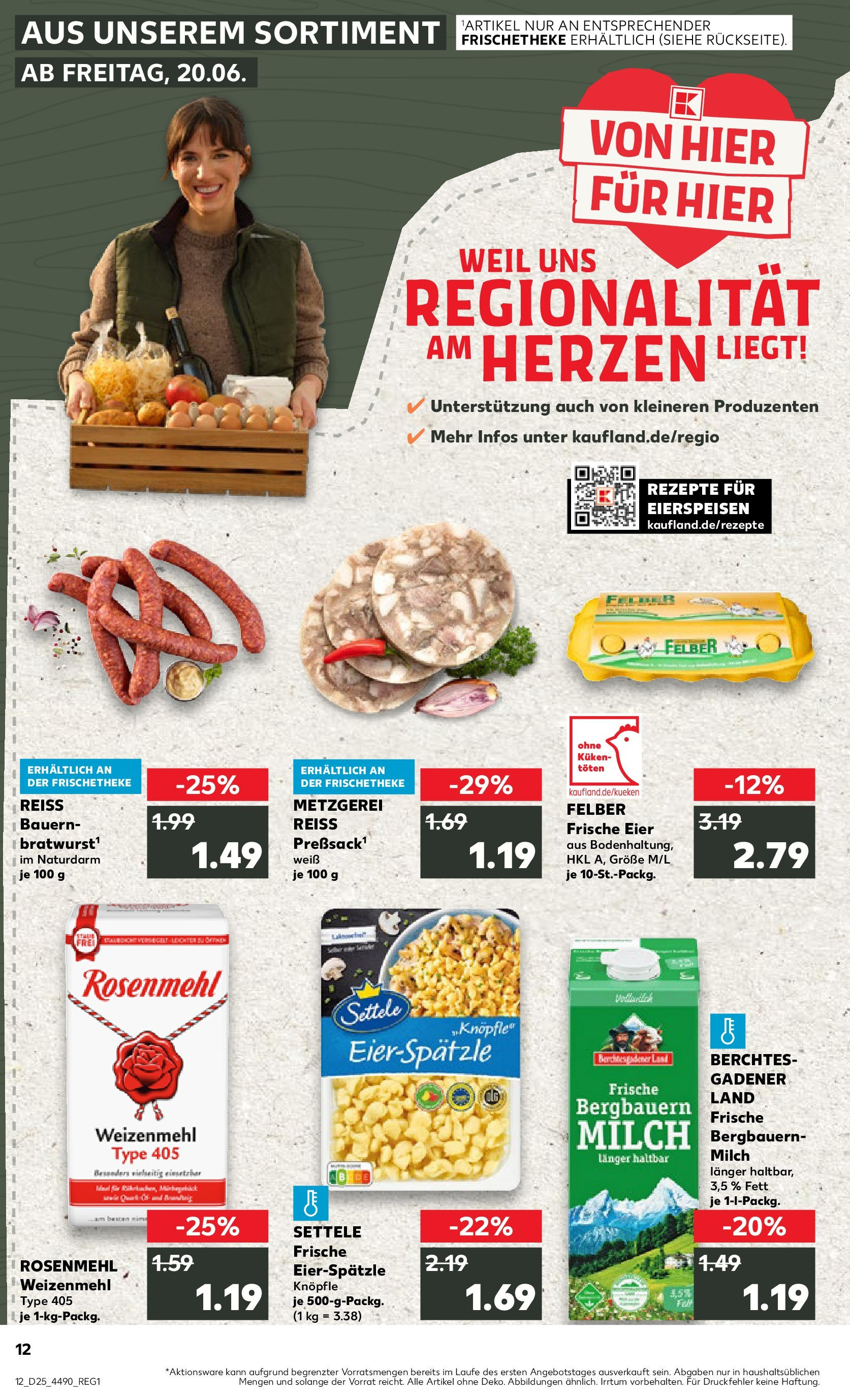 Prospekt Kaufland ab 18.06.2025 » Angebote Online zum Blättern | Seite: 1 | Produkte: Milch, Eier, Weizenmehl