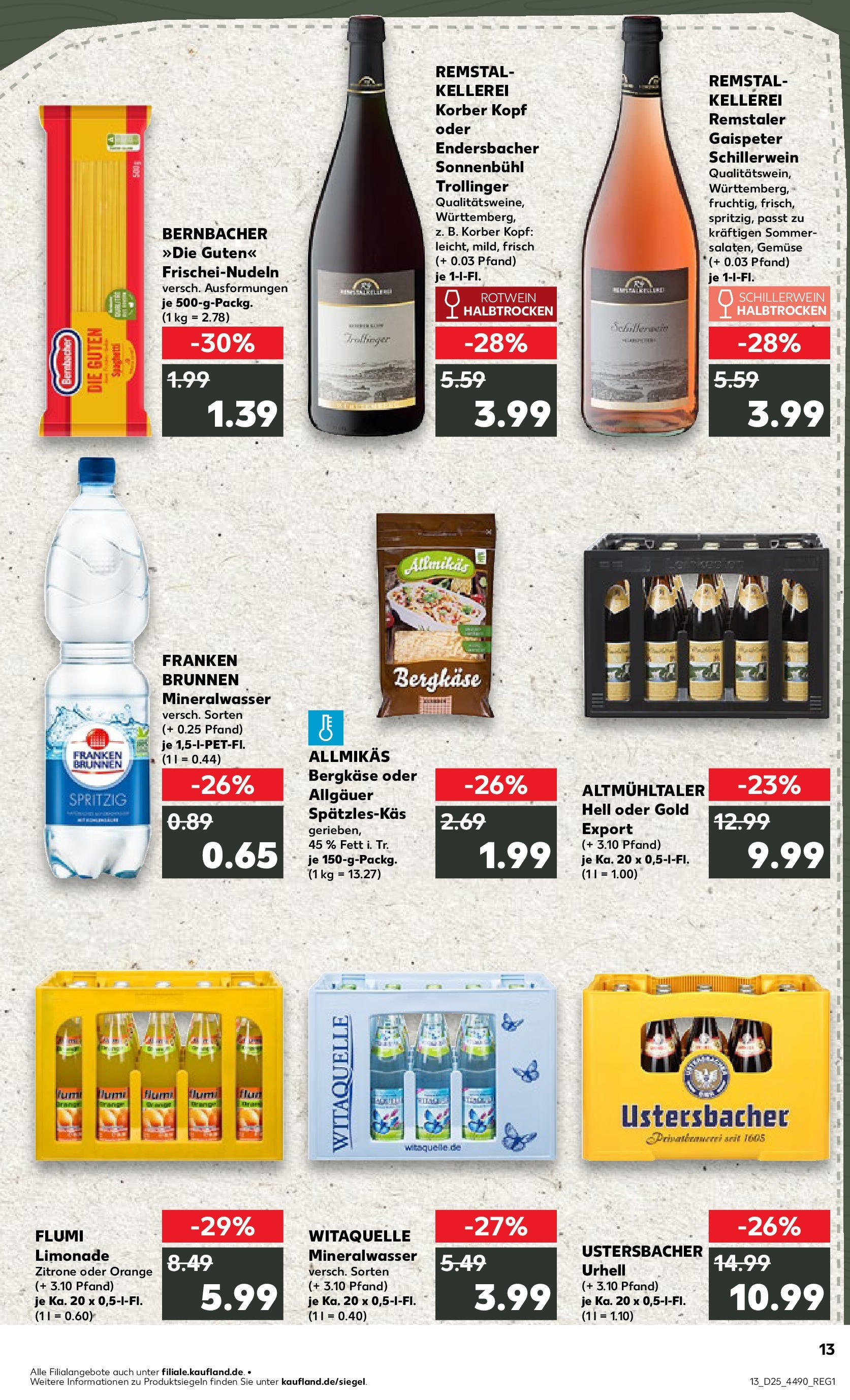 Prospekt Kaufland ab 18.06.2025 » Angebote Online zum Blättern | Seite: 2 | Produkte: Mineralwasser, Gemüse, Zitrone, Pasta
