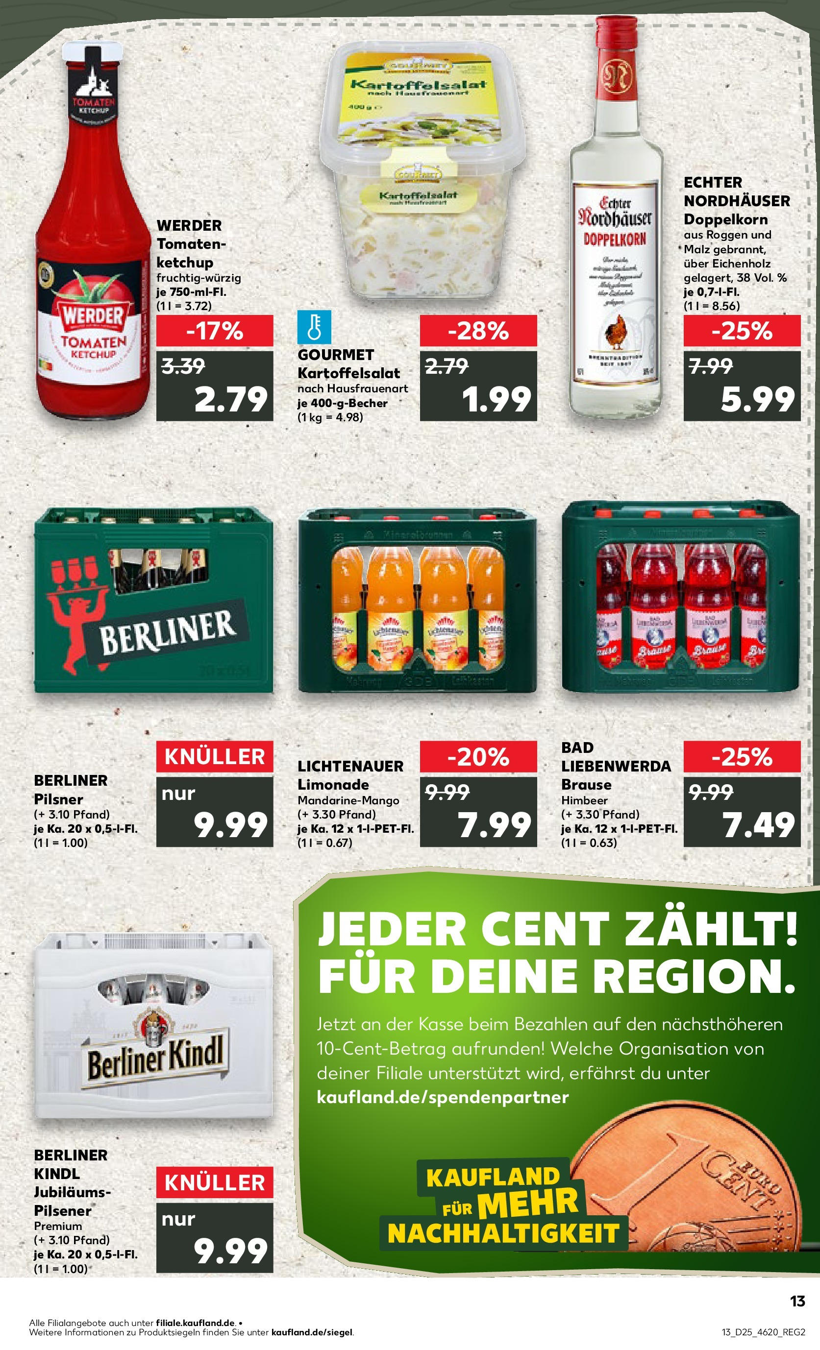 Prospekt Kaufland ab 18.06.2025 » Angebote Online zum Blättern | Seite: 13 | Produkte: Berliner, Bad, Ketchup, Berliner pilsner