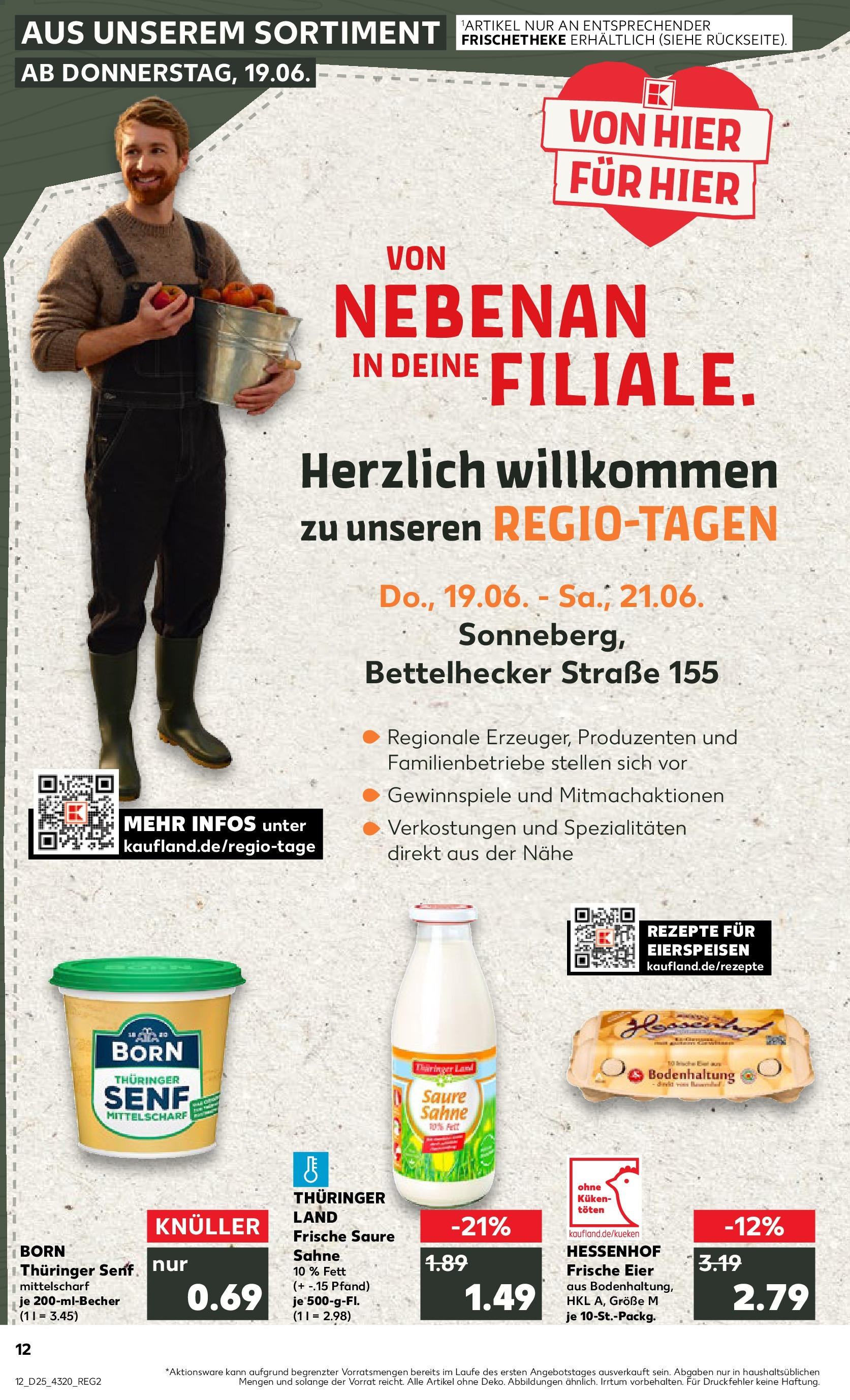 Prospekt Kaufland ab 18.06.2025 » Angebote Online zum Blättern | Seite: 1 | Produkte: Eier, Sahne