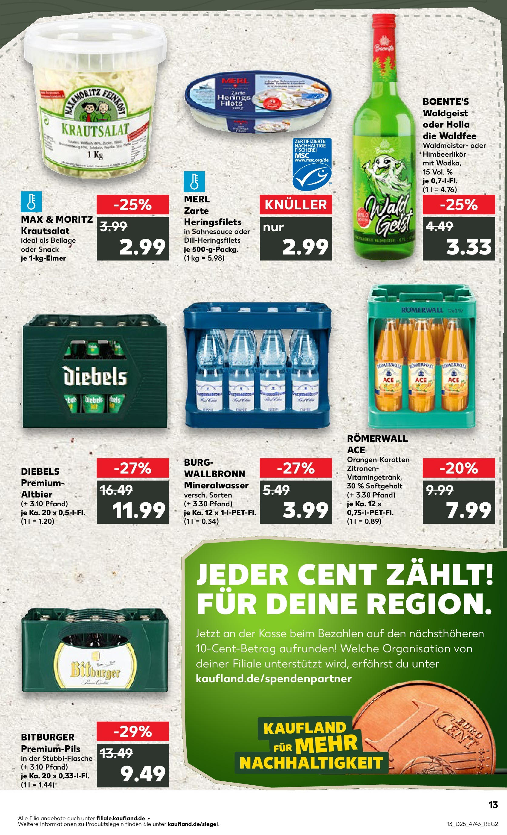 Prospekt Kaufland ab 18.06.2025 » Angebote Online zum Blättern | Seite: 13 | Produkte: Bitburger, Mineralwasser, Diebels, Zitronen