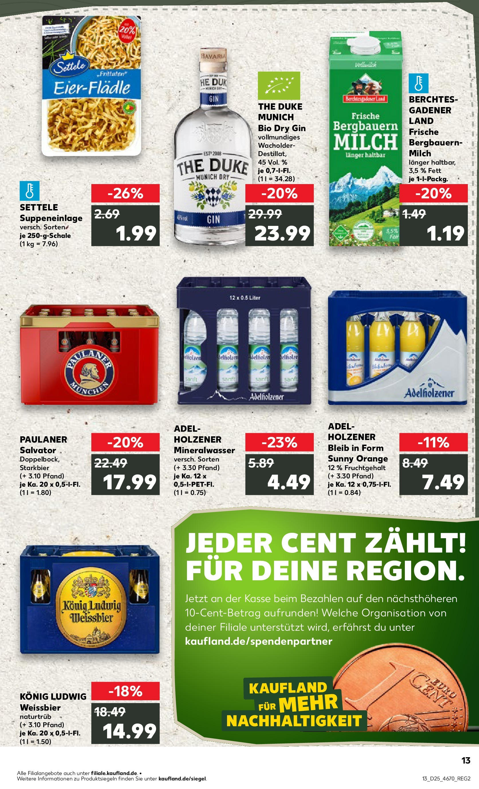 Prospekt Kaufland ab 18.06.2025 » Angebote Online zum Blättern | Seite: 13 | Produkte: Weißbier, Adelholzener, Mineralwasser, Paulaner