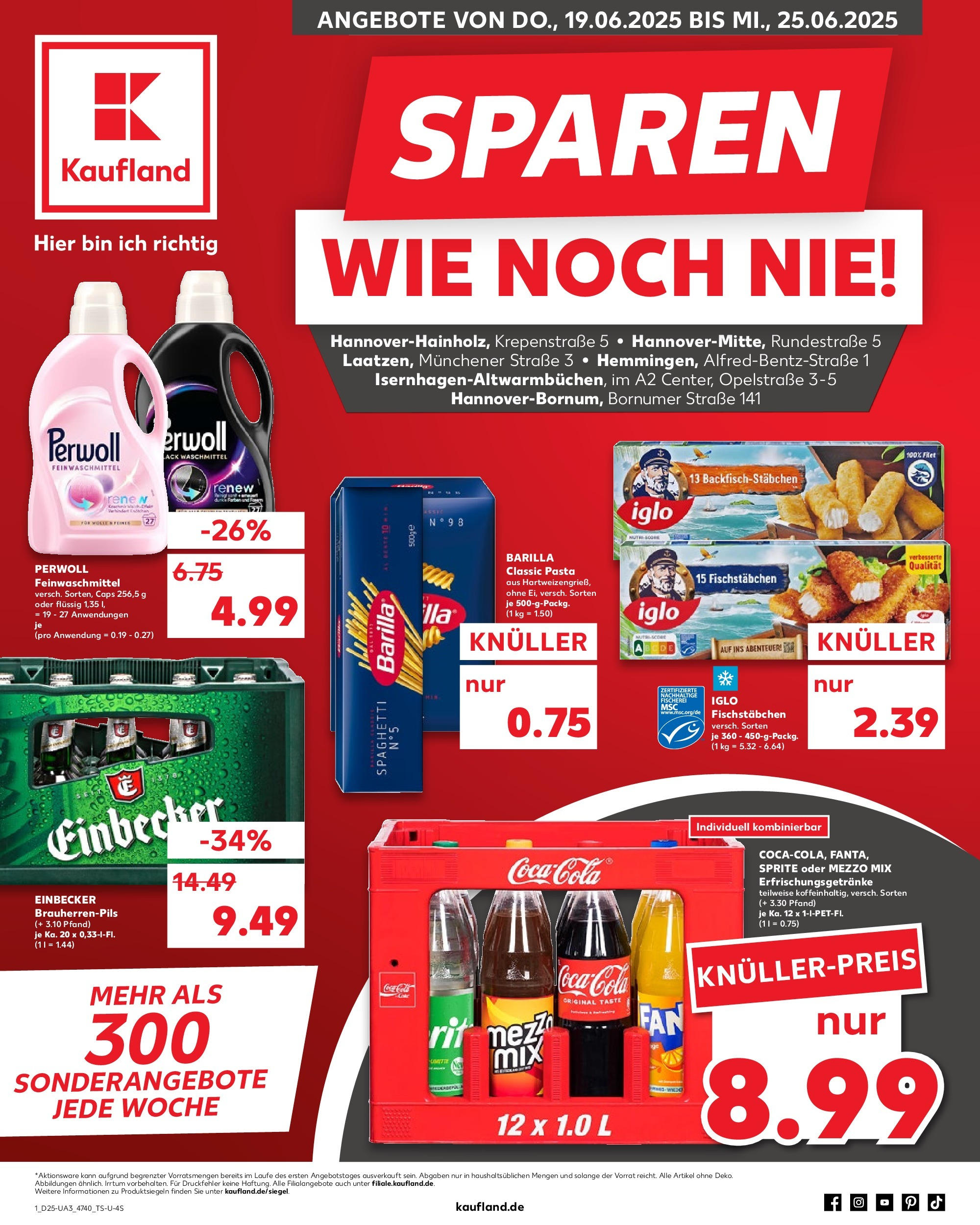 Prospekt Kaufland ab 18.06.2025 » Angebote und Werbung Online | Seite: 1 | Produkte: Mezzo mix, Cola, Barilla, Oder mezzo mix Prospekt Kaufland ab 18.06.2025 » Angebote Online zum Blättern | Seite: 1 | Produkte: Mezzo mix, Cola, Barilla, Oder mezzo mix