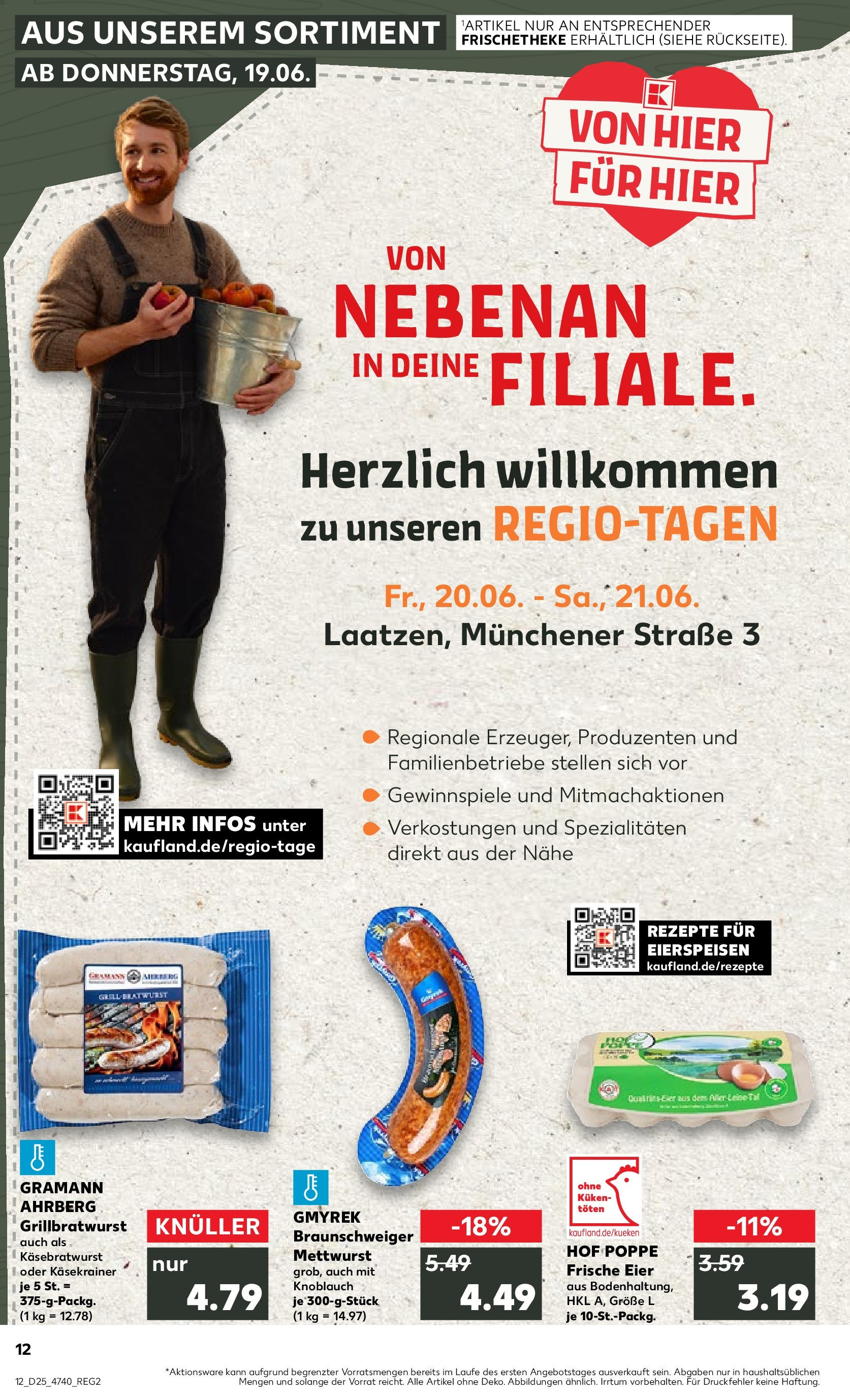 Prospekt Kaufland ab 18.06.2025 » Angebote und Werbung Online | Seite: 16 | Produkte: Grill, Bratwurst, Käsekrainer, Knoblauch Prospekt Kaufland ab 18.06.2025 » Angebote Online zum Blättern | Seite: 16 | Produkte: Grill, Bratwurst, Käsekrainer, Knoblauch