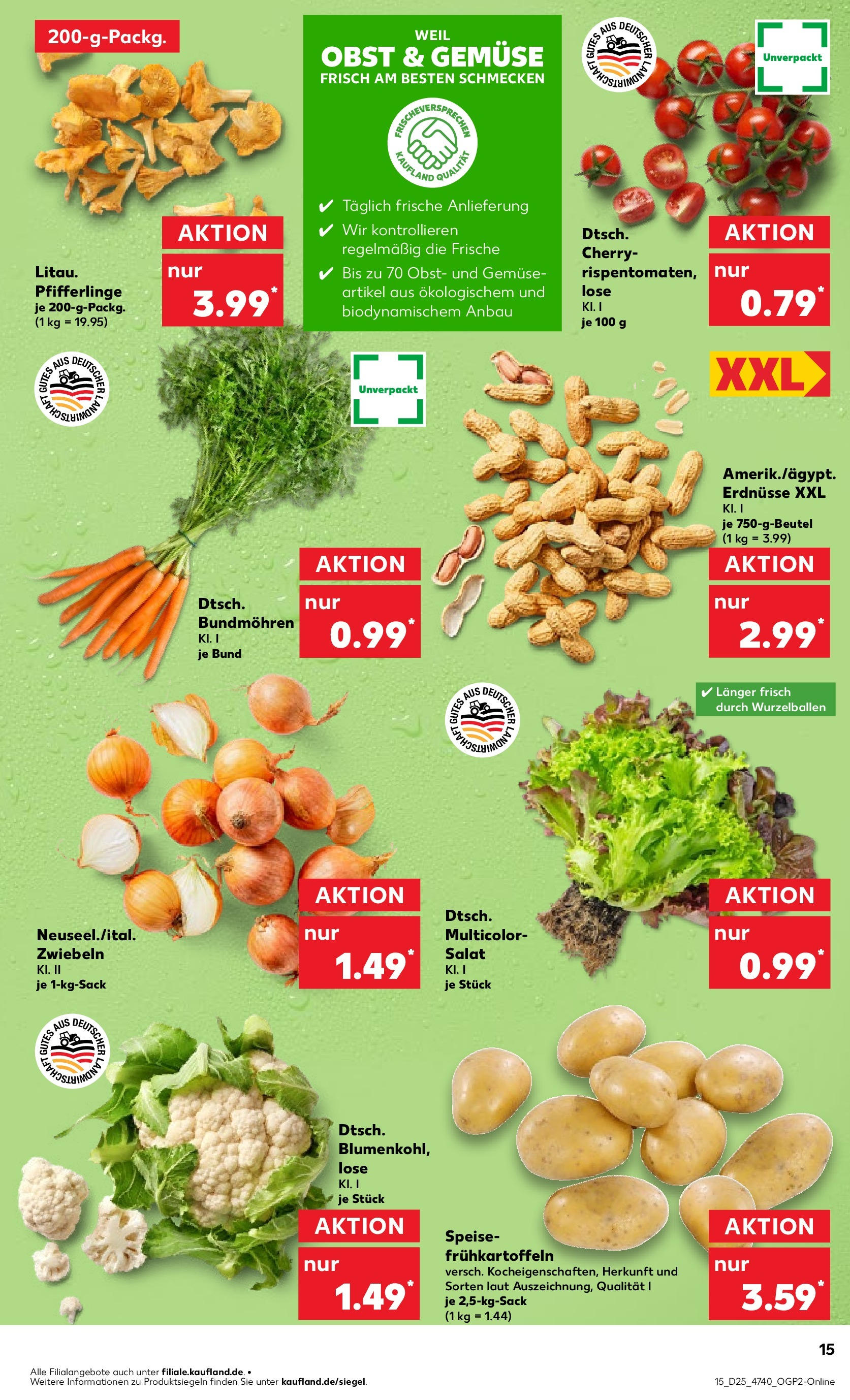 Prospekt Kaufland ab 18.06.2025 » Angebote und Werbung Online | Seite: 19 | Produkte: Erdnüsse, Zwiebeln, Obst, Salat Prospekt Kaufland ab 18.06.2025 » Angebote Online zum Blättern | Seite: 19 | Produkte: Erdnüsse, Zwiebeln, Obst, Salat
