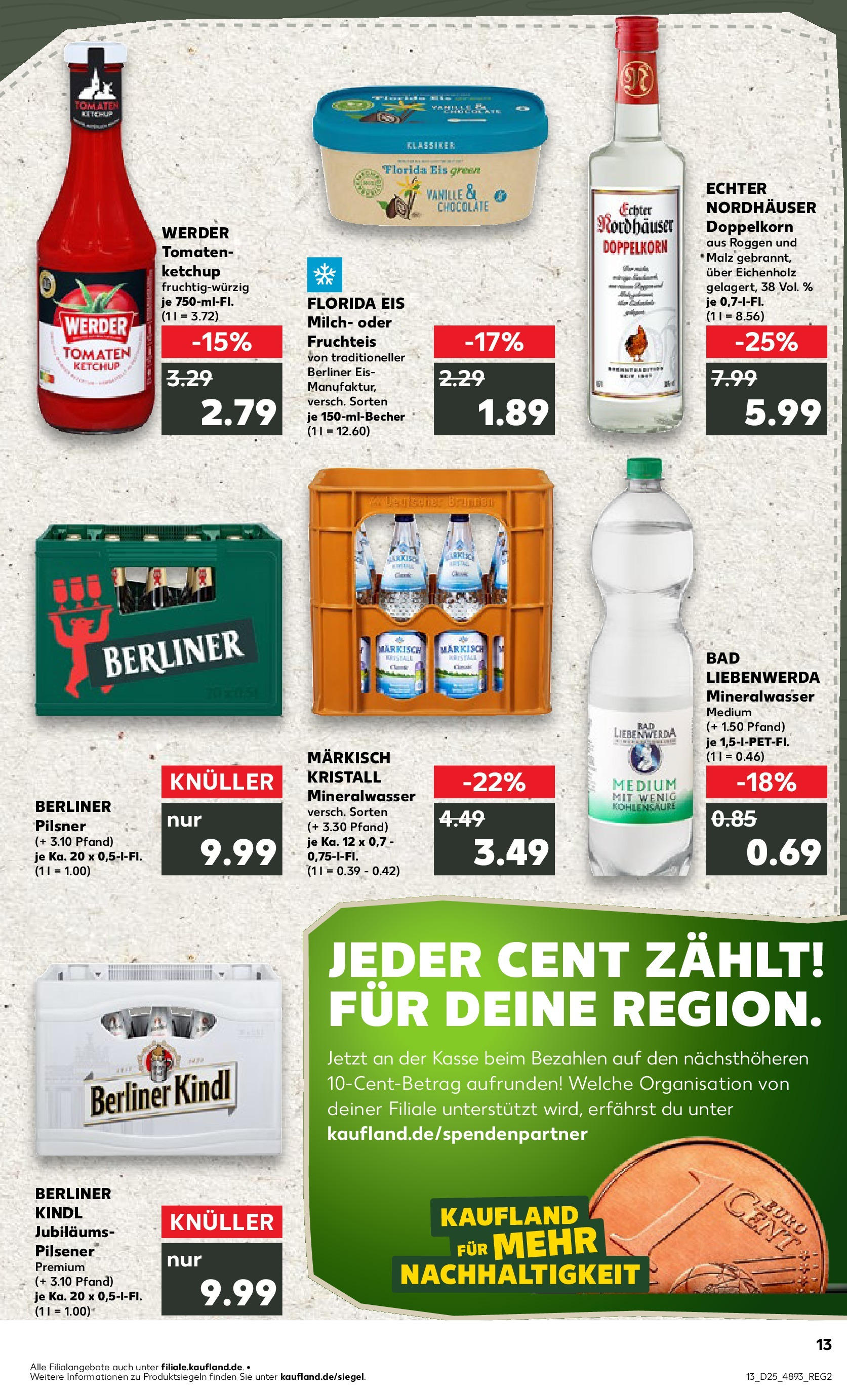 Prospekt Kaufland ab 18.06.2025 » Angebote Online zum Blättern | Seite: 13 | Produkte: Berliner, Bad, Ketchup, Berliner pilsner