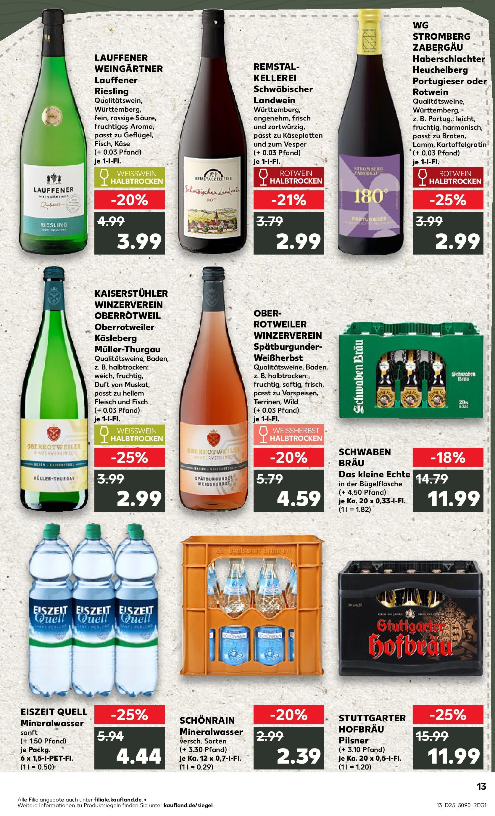 Prospekt Kaufland ab 18.06.2025 » Angebote Online zum Blättern | Seite: 13 | Produkte: Käse, Weißwein, Rotwein, Fleisch