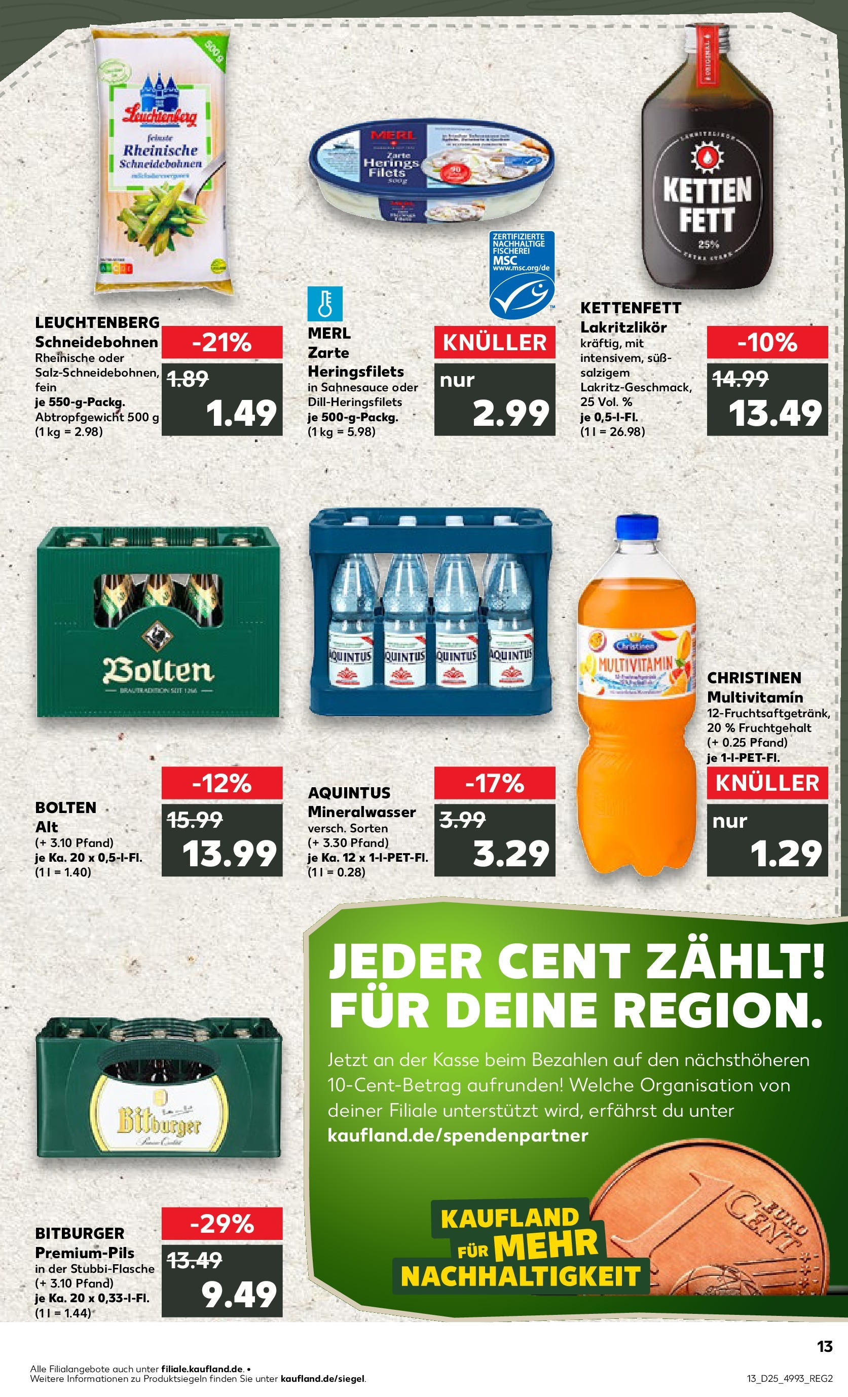Prospekt Kaufland ab 18.06.2025 » Angebote Online zum Blättern | Seite: 13 | Produkte: Bitburger, Mineralwasser