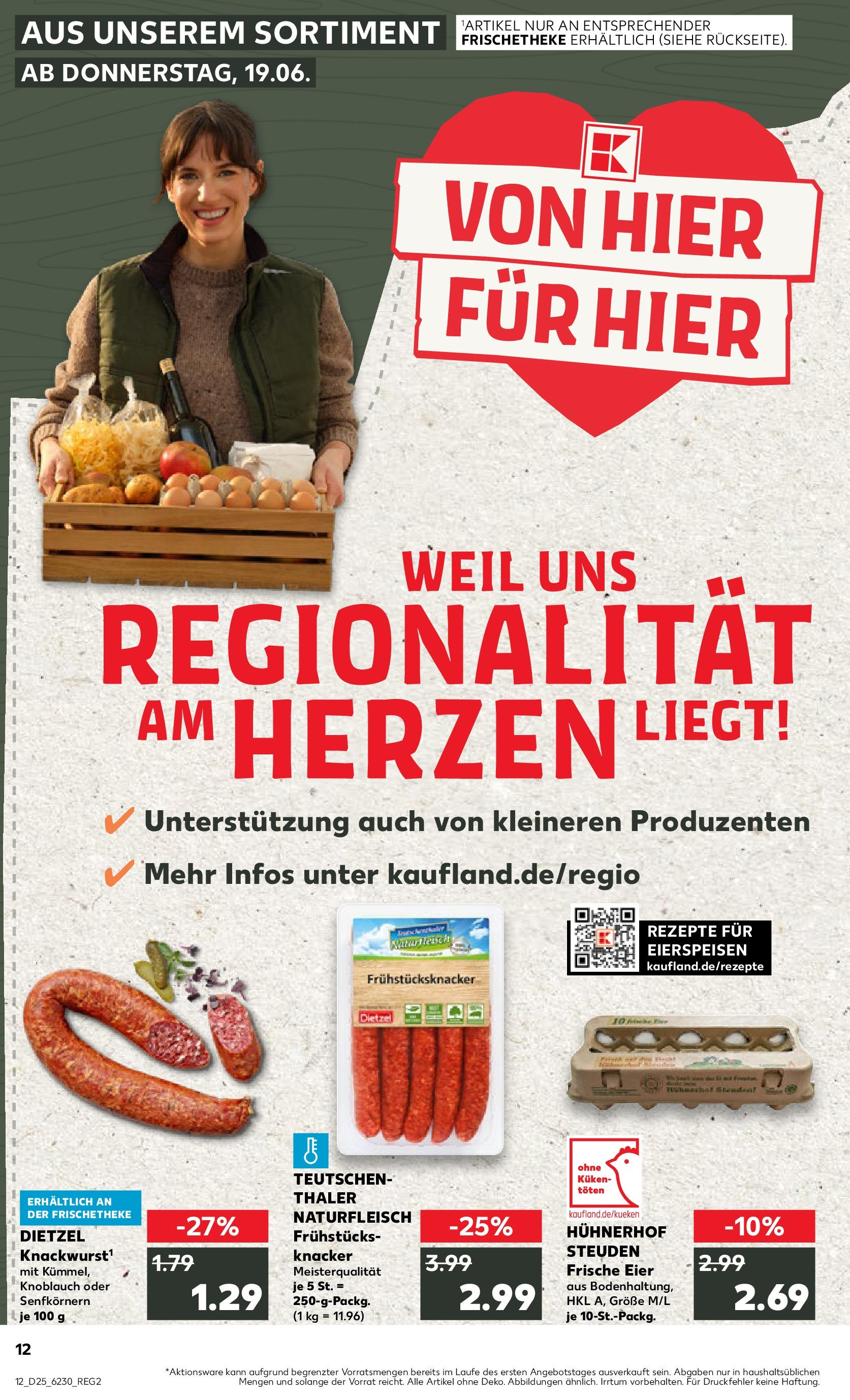 Prospekt Kaufland ab 18.06.2025 » Angebote Online zum Blättern | Seite: 1 | Produkte: Eier, Knoblauch