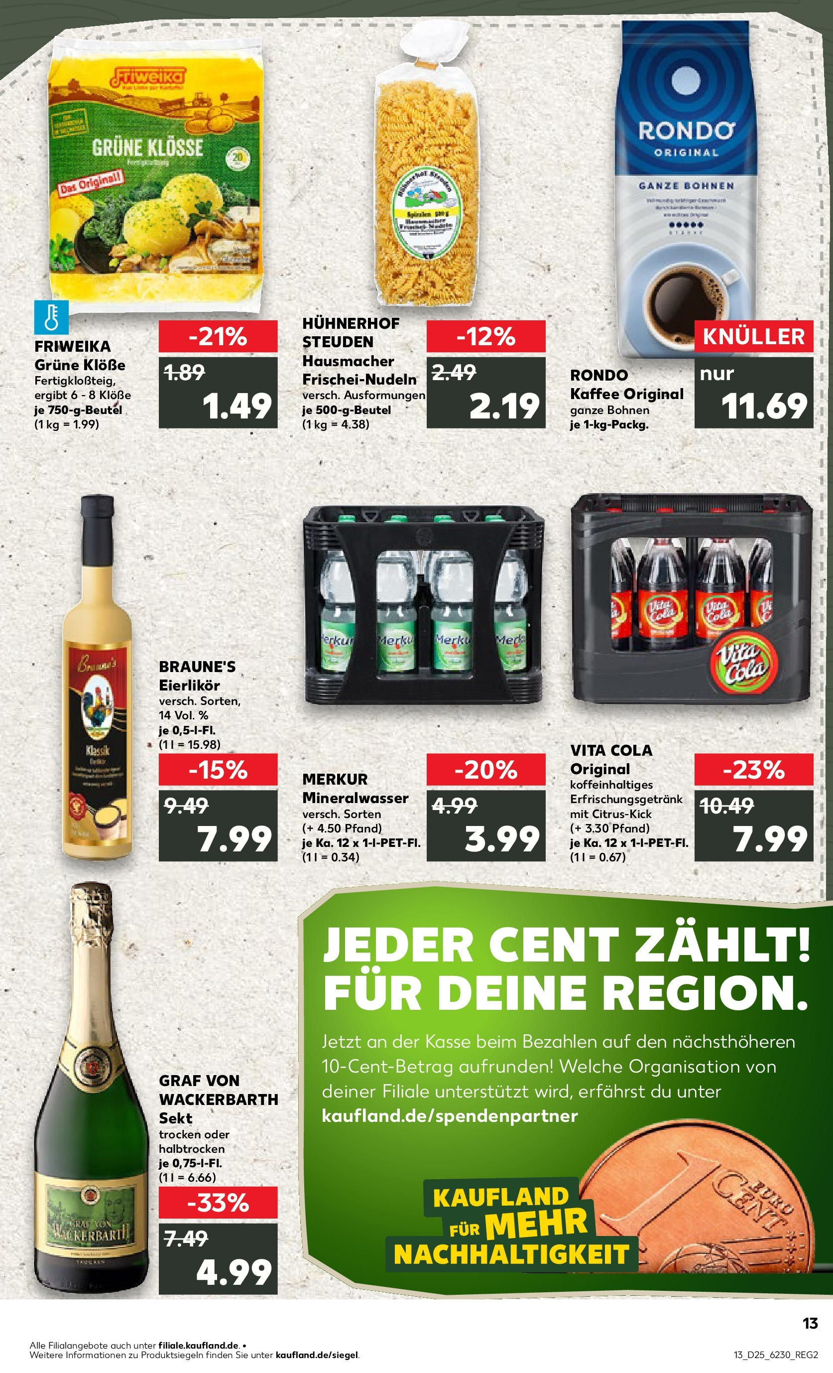 Prospekt Kaufland ab 18.06.2025 » Angebote Online zum Blättern | Seite: 2 | Produkte: Cola, Kaffee, Vita cola, Pasta